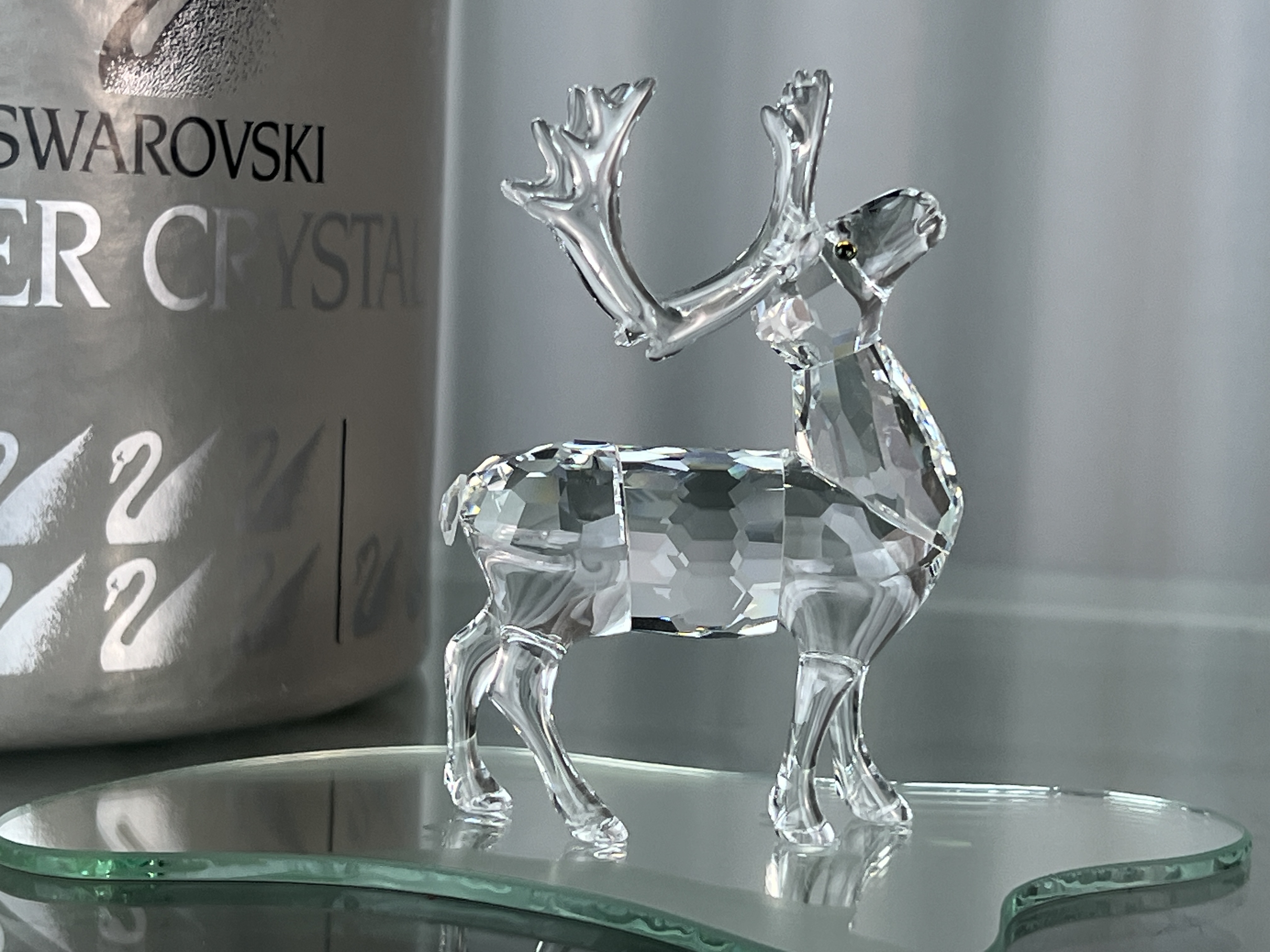  Swarovski Figur 214821 Rentier 8,5 cm. Mit Ovp und Zertifikat. Top Zustand 