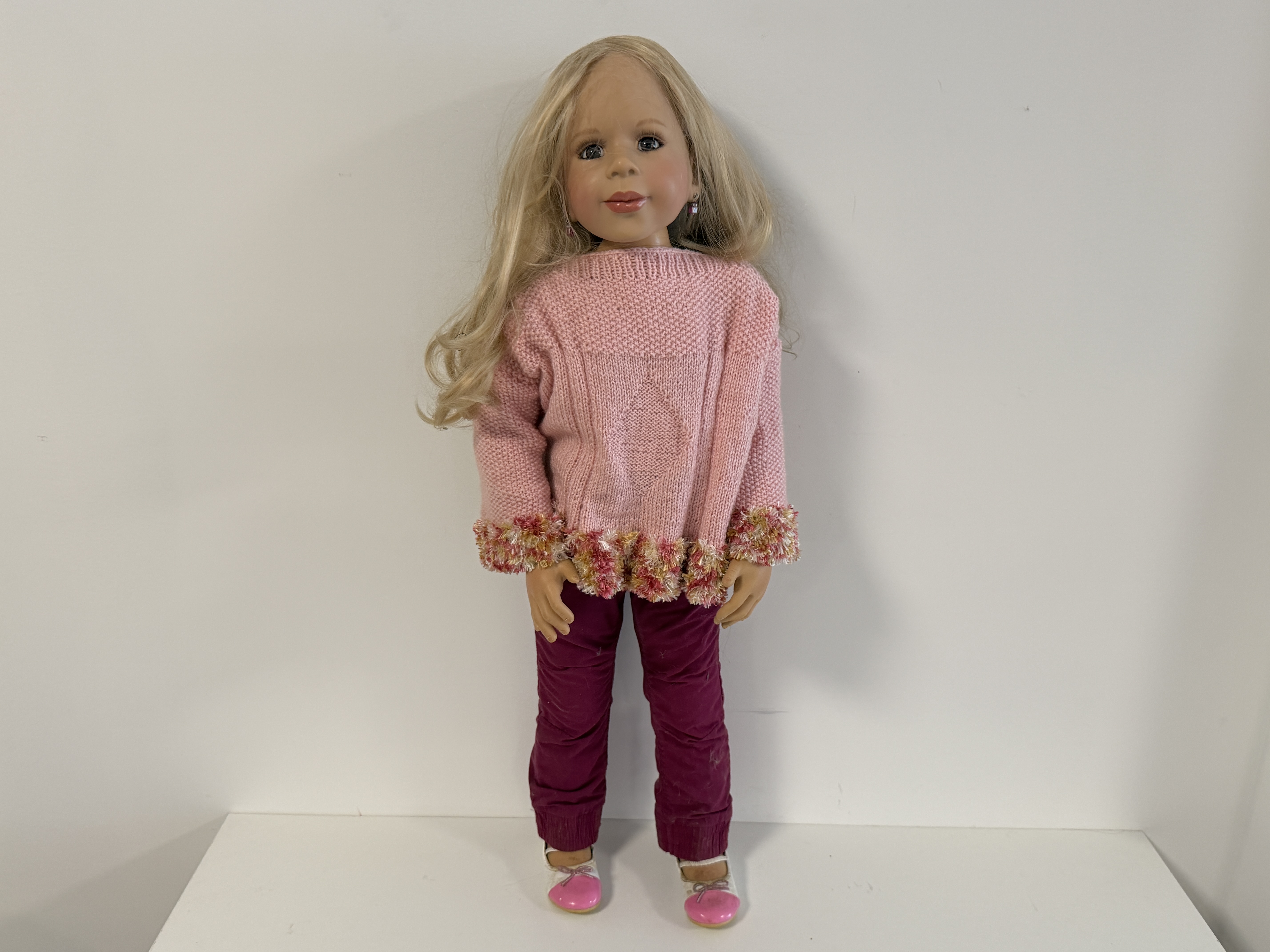 Künstlerpuppe Puppe Monika Levenig Vinyl Puppe 98 cm. Leicht Schmutzig 