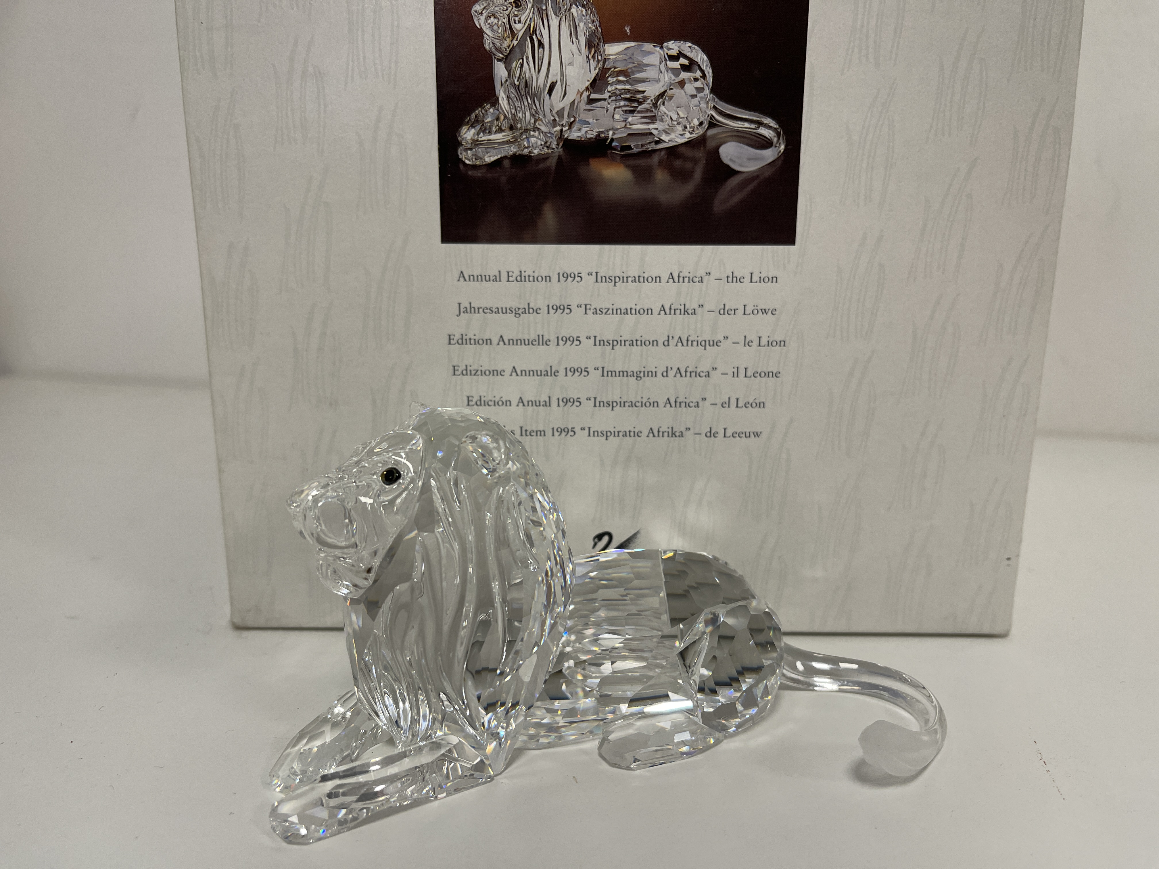Swarovski Figur 185410 Jahresfigur Löwe 13 cm. Mit Ovp & Zertifikat. Top Zustand 