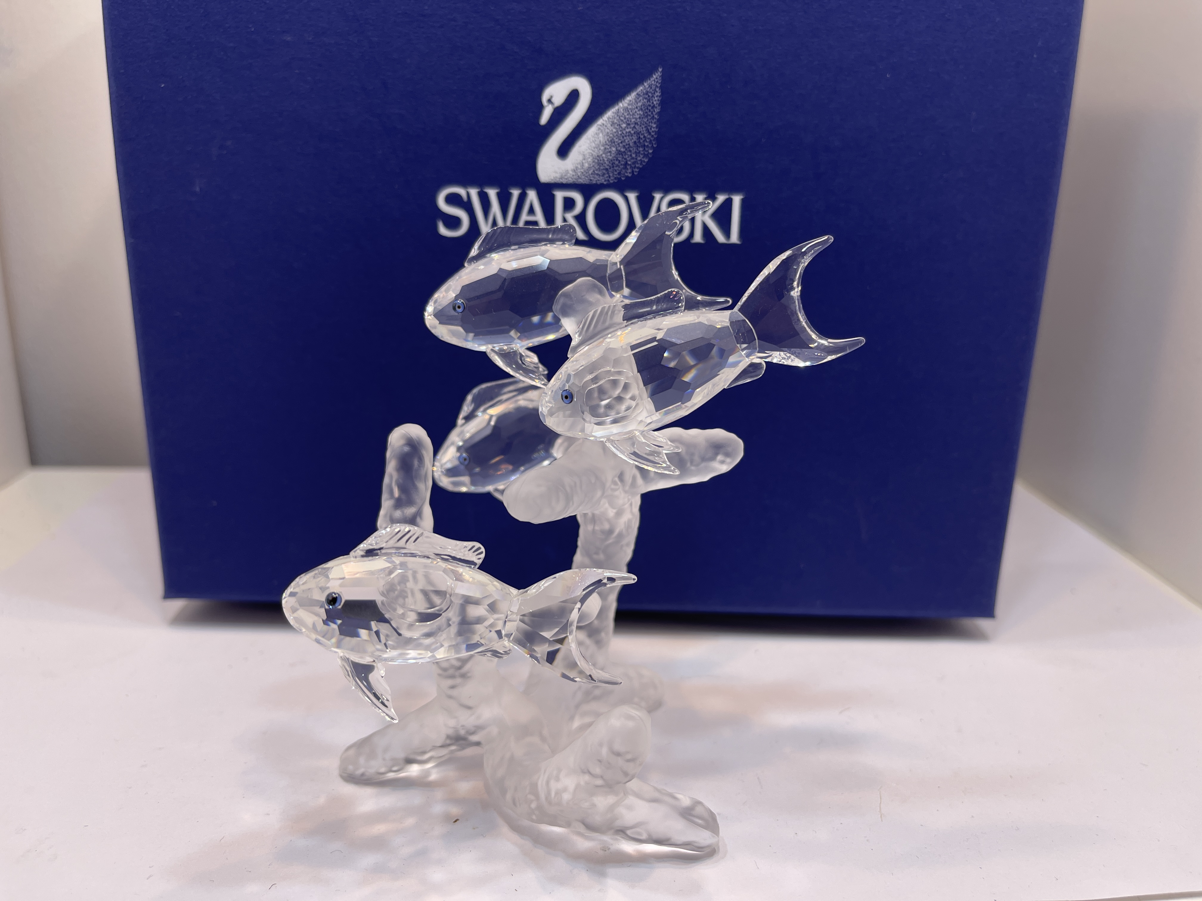 Swarovski Figur 666355 Großer Fischschwarm 10 cm. Ovp & Zertifikat Top Zustand  