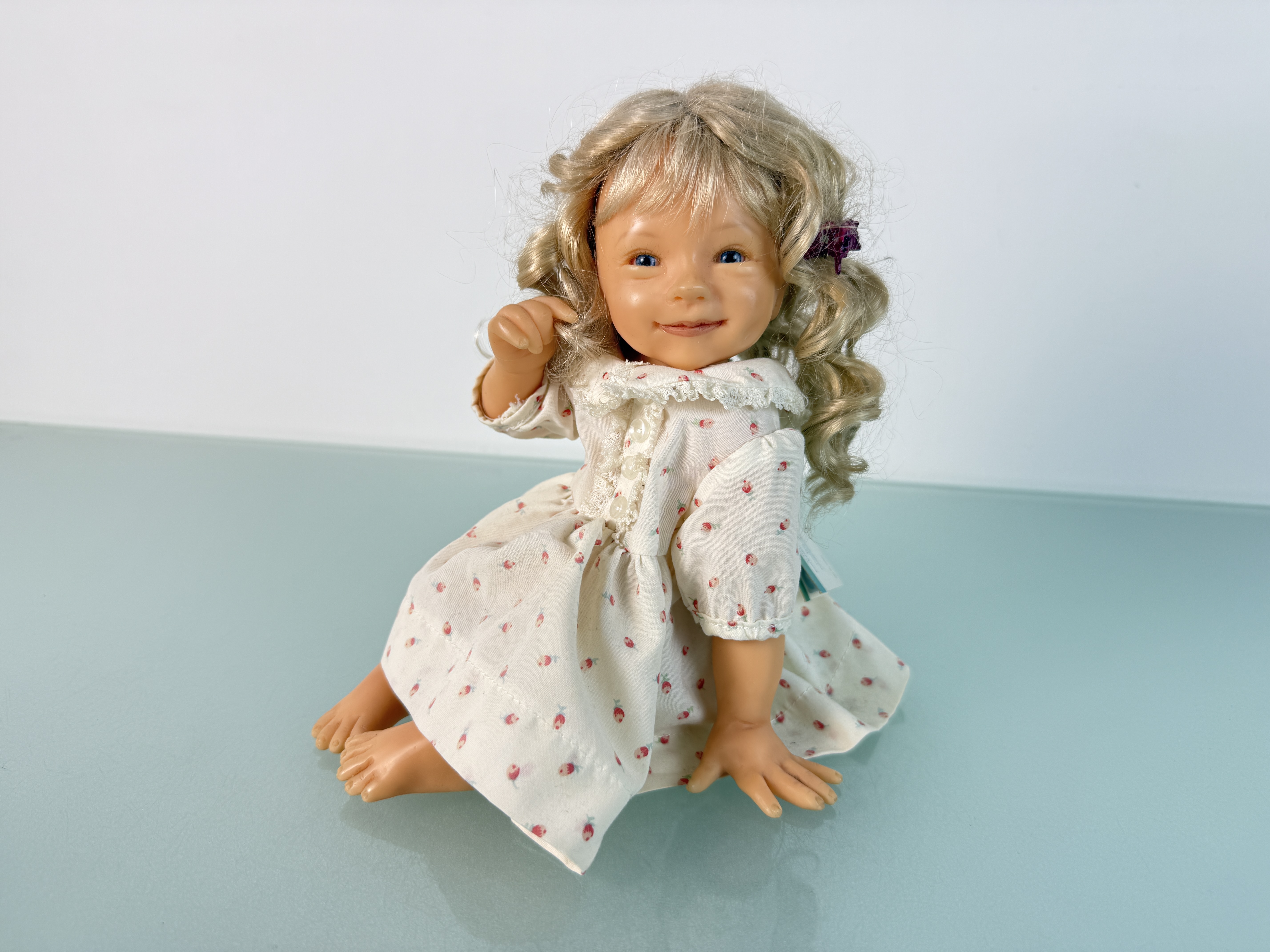 Künstlerpuppe Sammler Laura lee Wambach Resin Puppe 21 cm Guter Zustand 