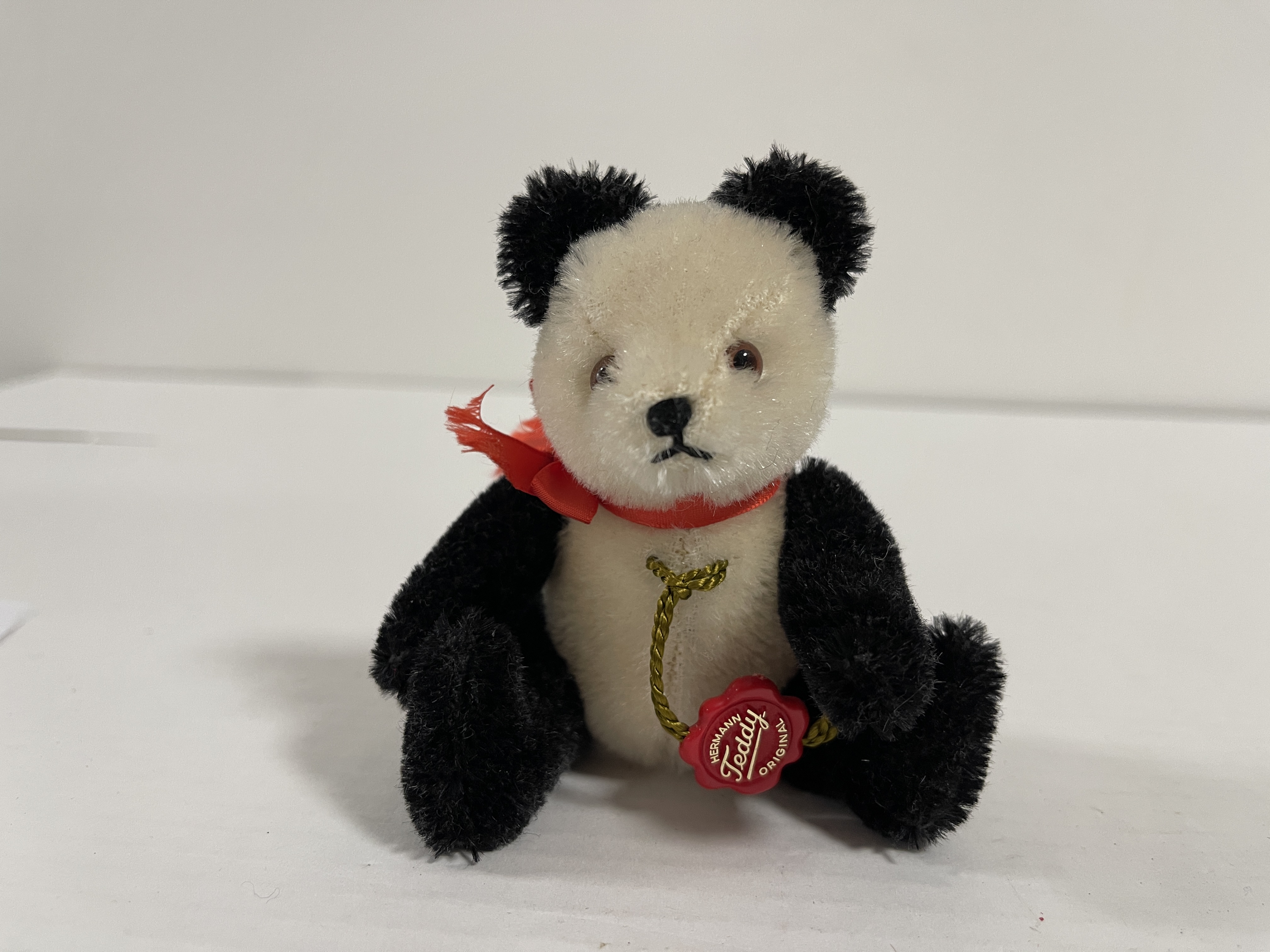 Hermann - Teddy Bär - Panda 12 cm. Top Zustand