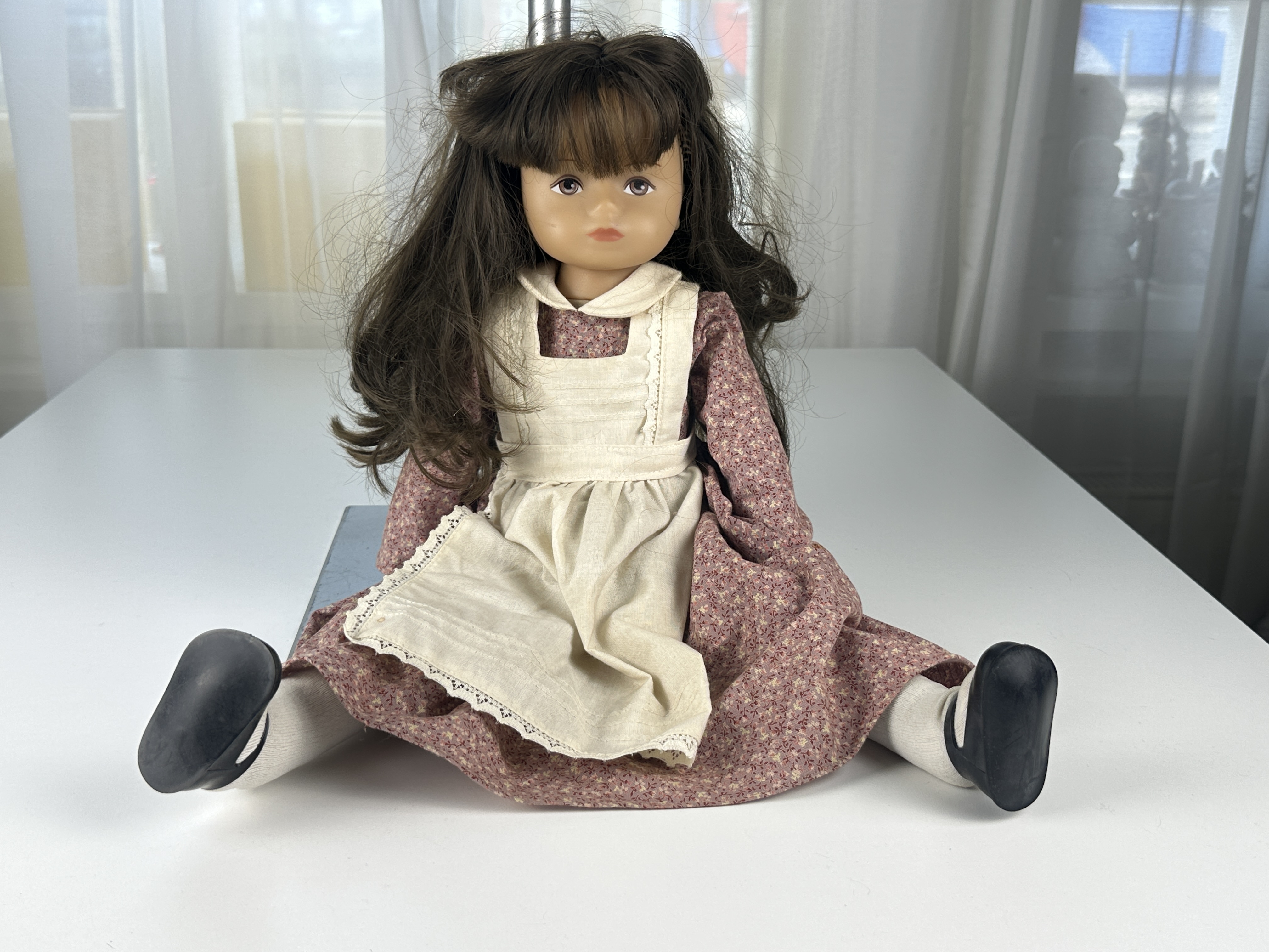 Schildkrötpuppe Puppe Vinyl mit Stoffkörper 47 cm Zustand siehe Fotos