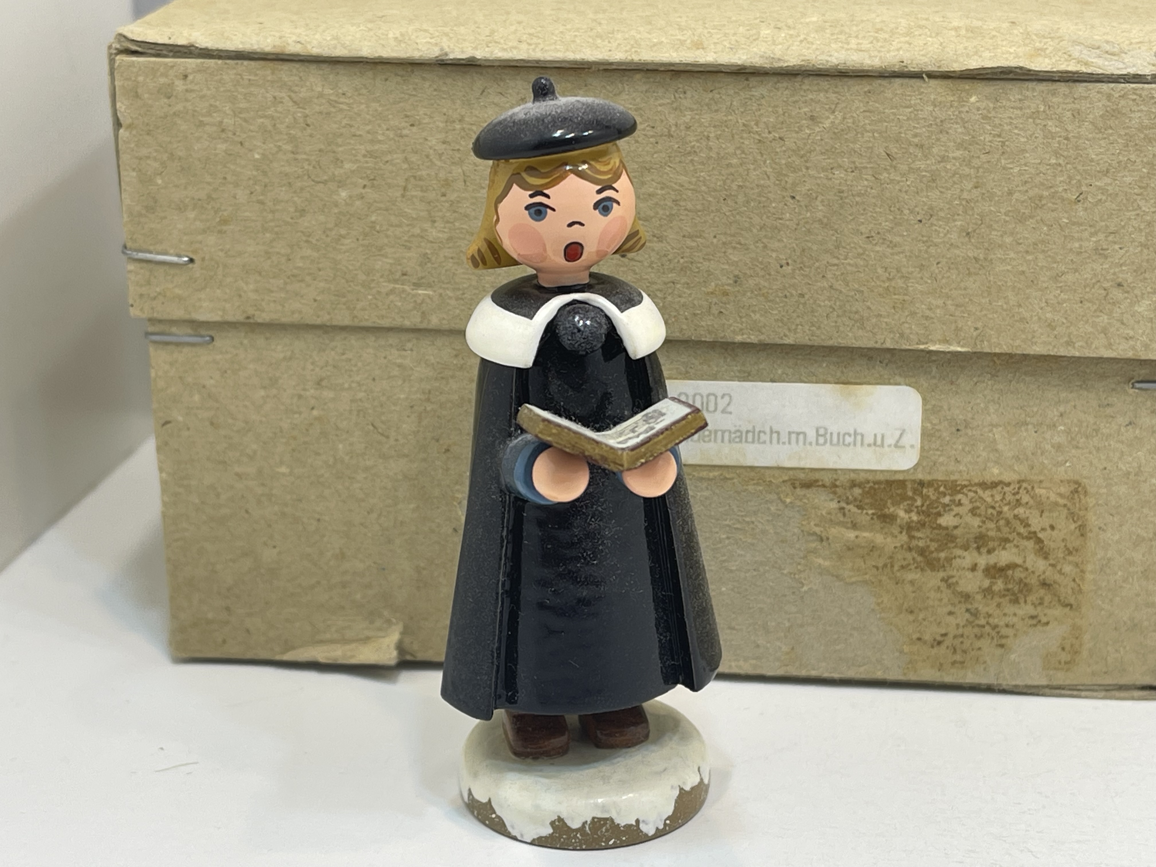 Erzgebirge Sammler Figur Hubrig 8,5 cm + OVP. Top Zustand   