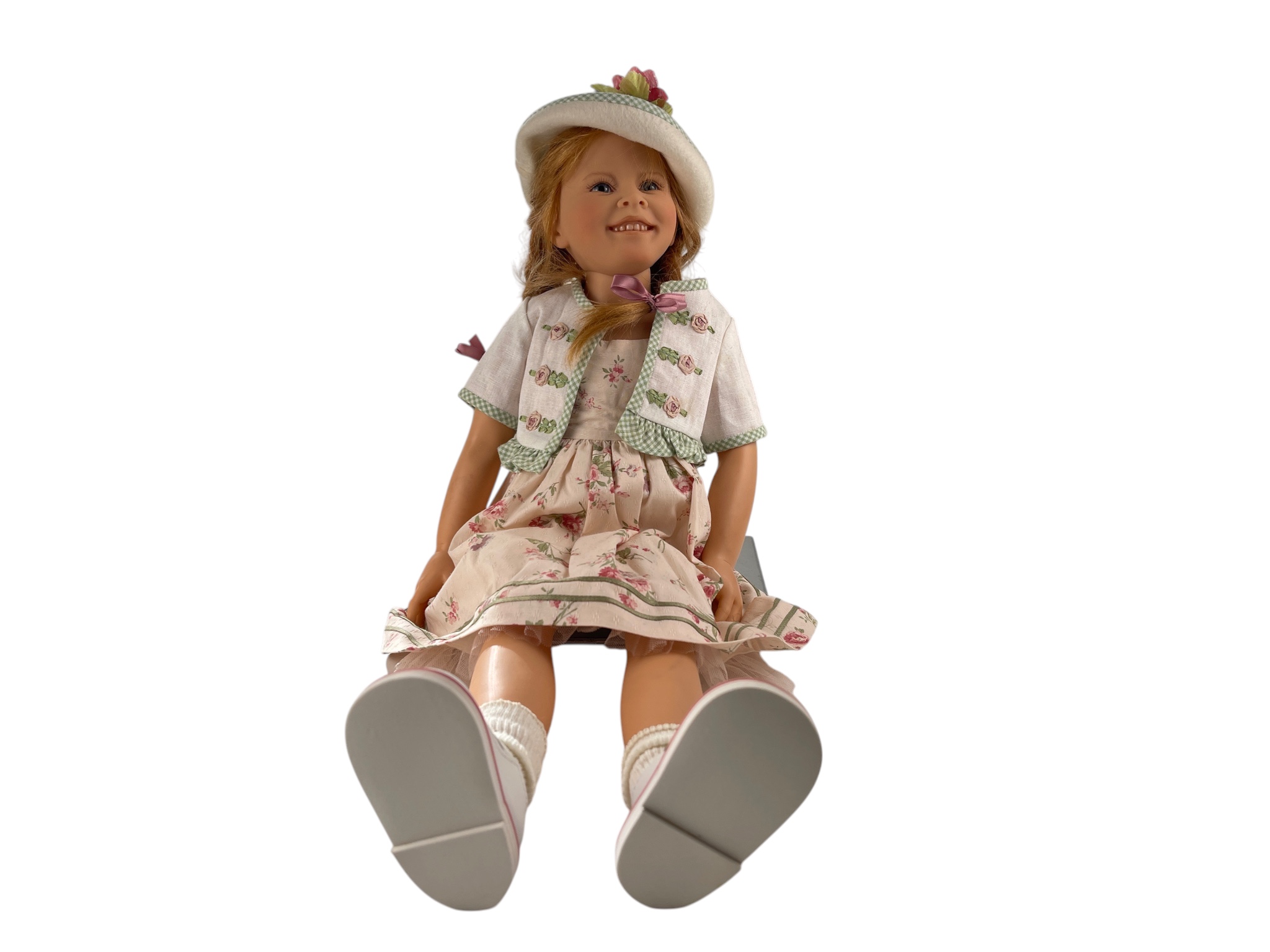 Künstlerpuppe Puppe Heidi Plusczok Vinyl Puppe 58 cm. Top Zustand  