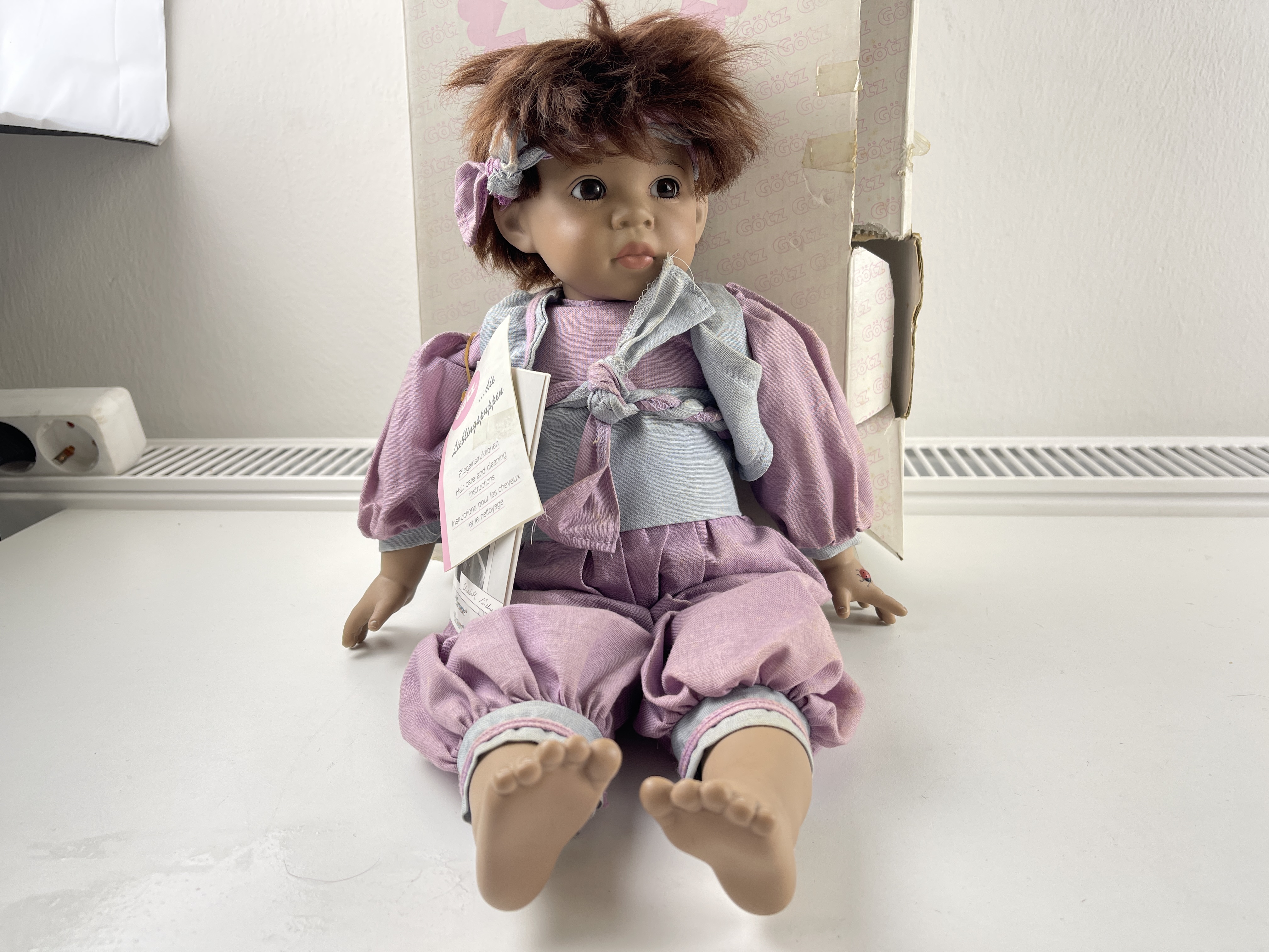 Götz Elisabeth Lindner Vinyl Puppe 40 cm. OVP Top Zustand