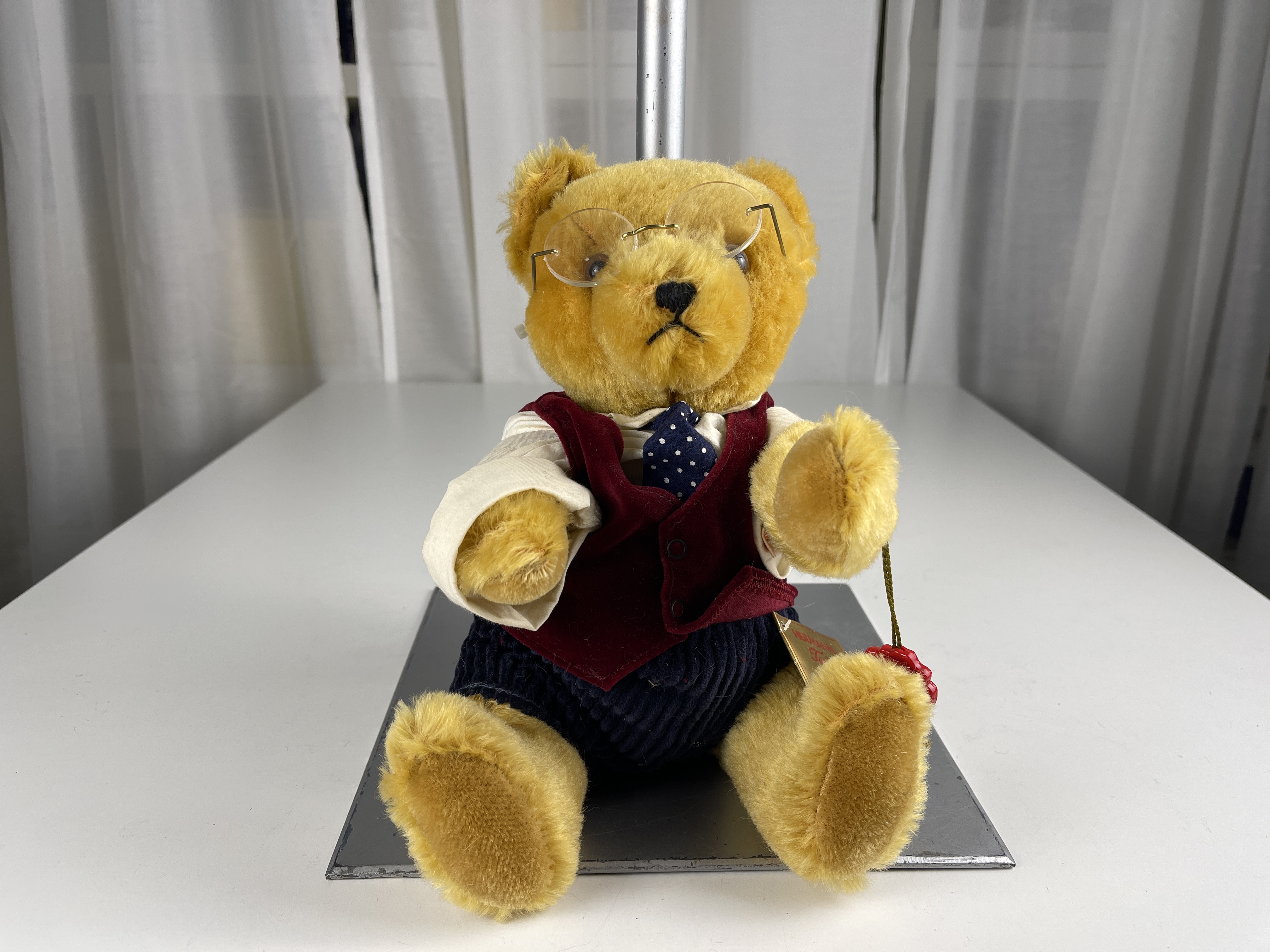 Künstlerbär Hermann Teddybär Lehrer 32 cm. Top Zustand 