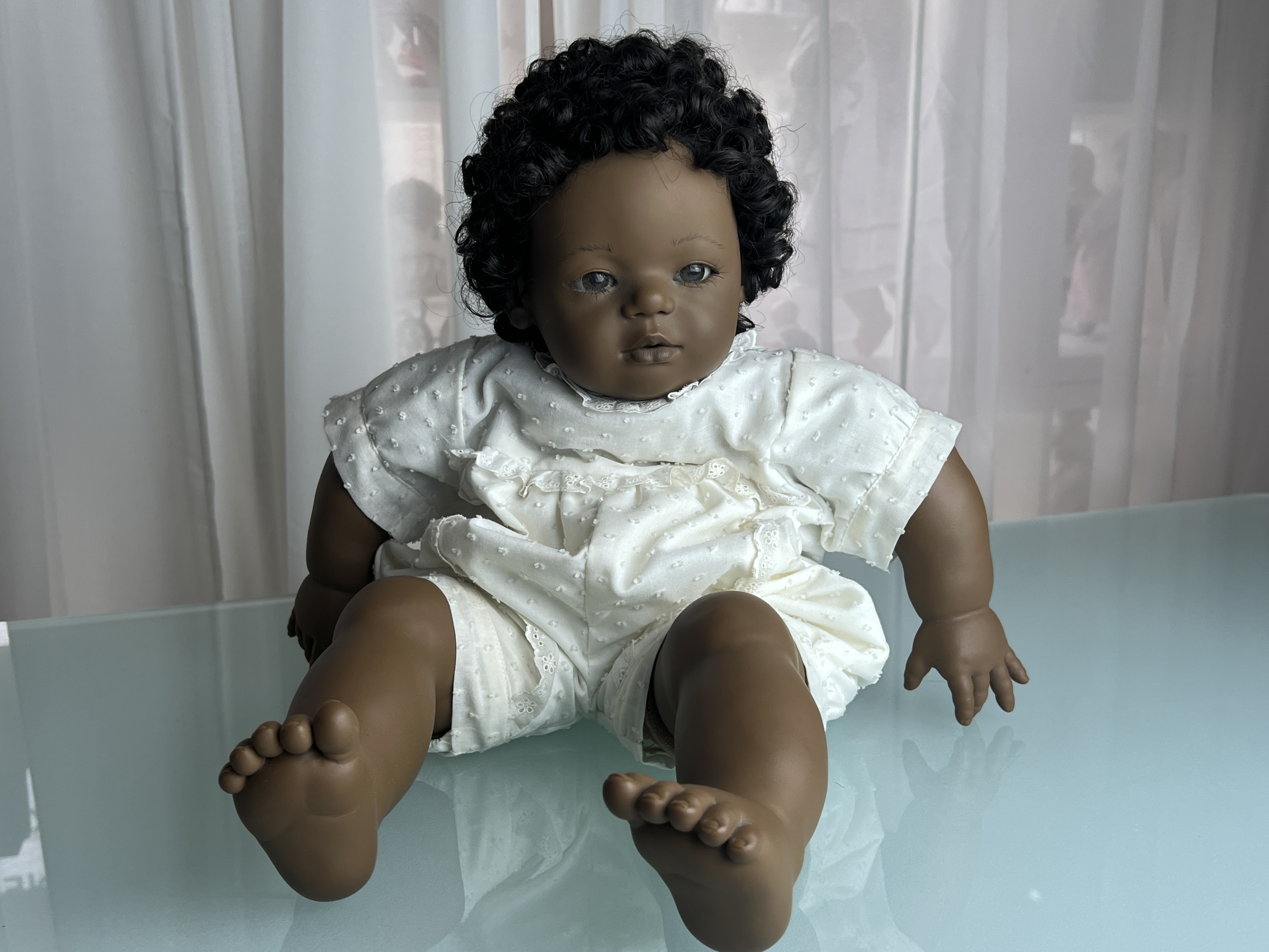 Künstlerpuppe Annette Himstedt Puppe Mo 55 cm. Top Zustand. Sehr selten.