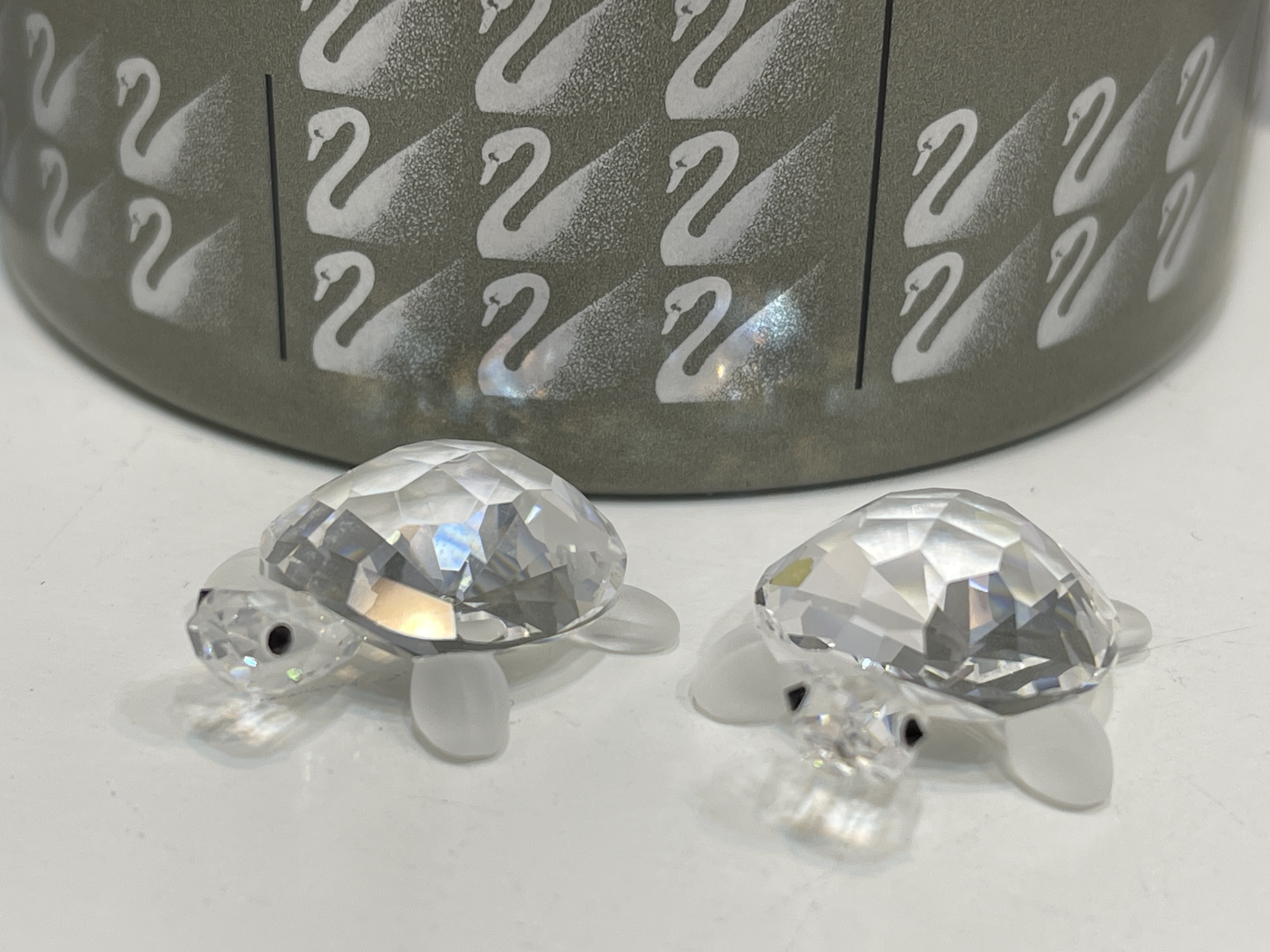 Swarovski 220960 Figur 2 Schildkröten je 2,6 cm. Ovp & Zertifikat.  Top Zustand  
