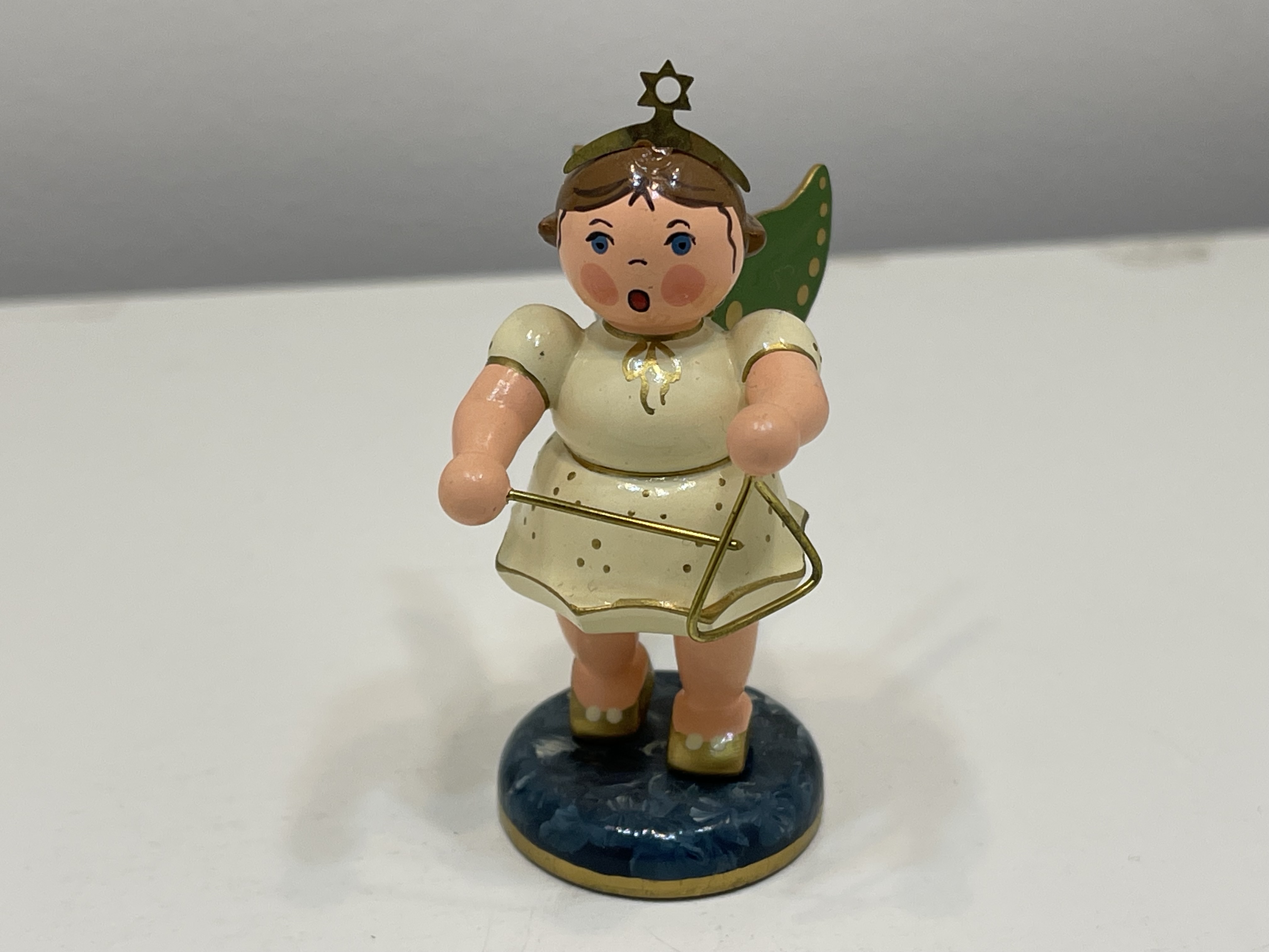 Erzgebirge Sammler Figur Engel Hubrig 6,8 cm. Top Zustand   