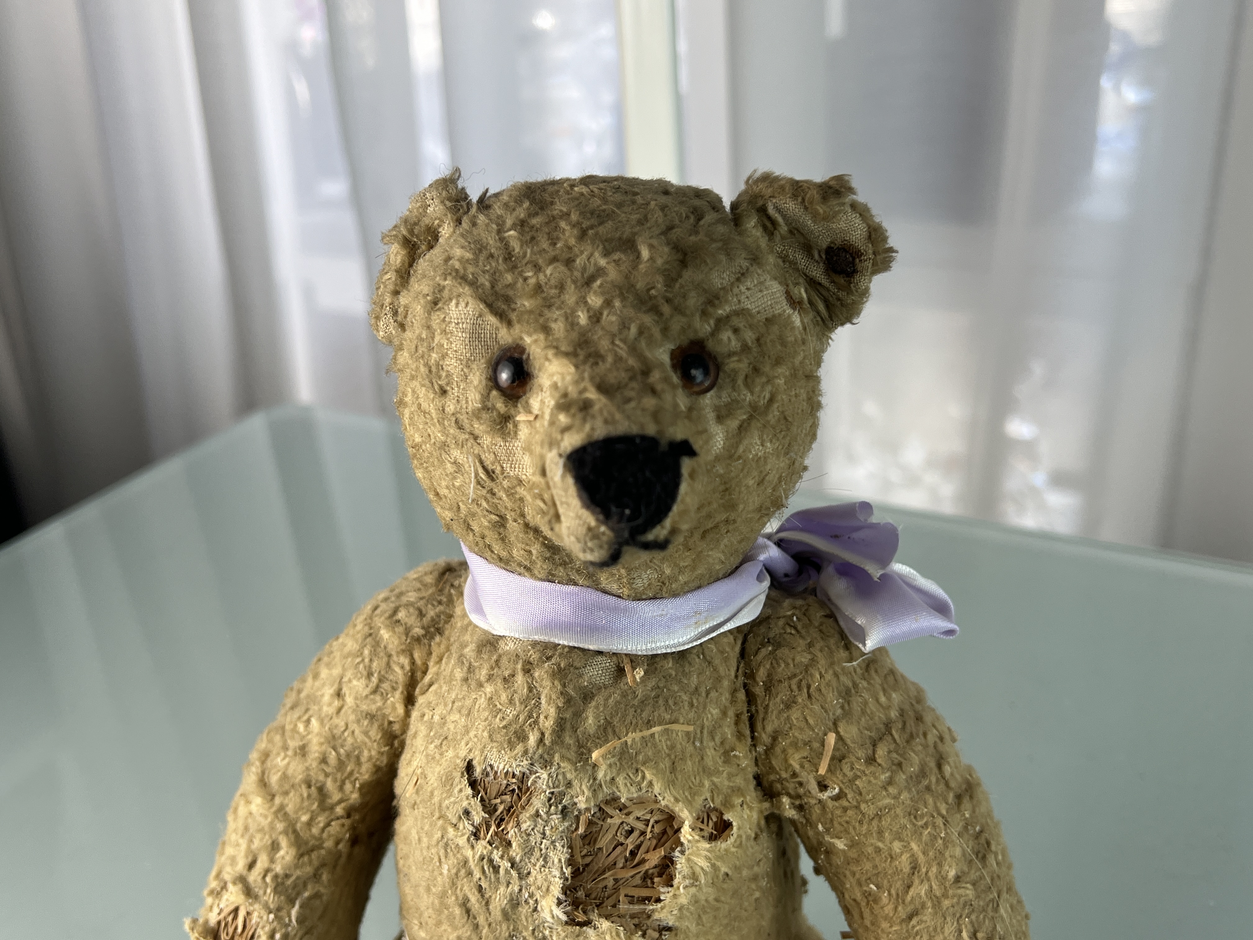 Alter Steiff Teddy Bär 34 cm Zustand für sein Alter Gut siehe Fotos 