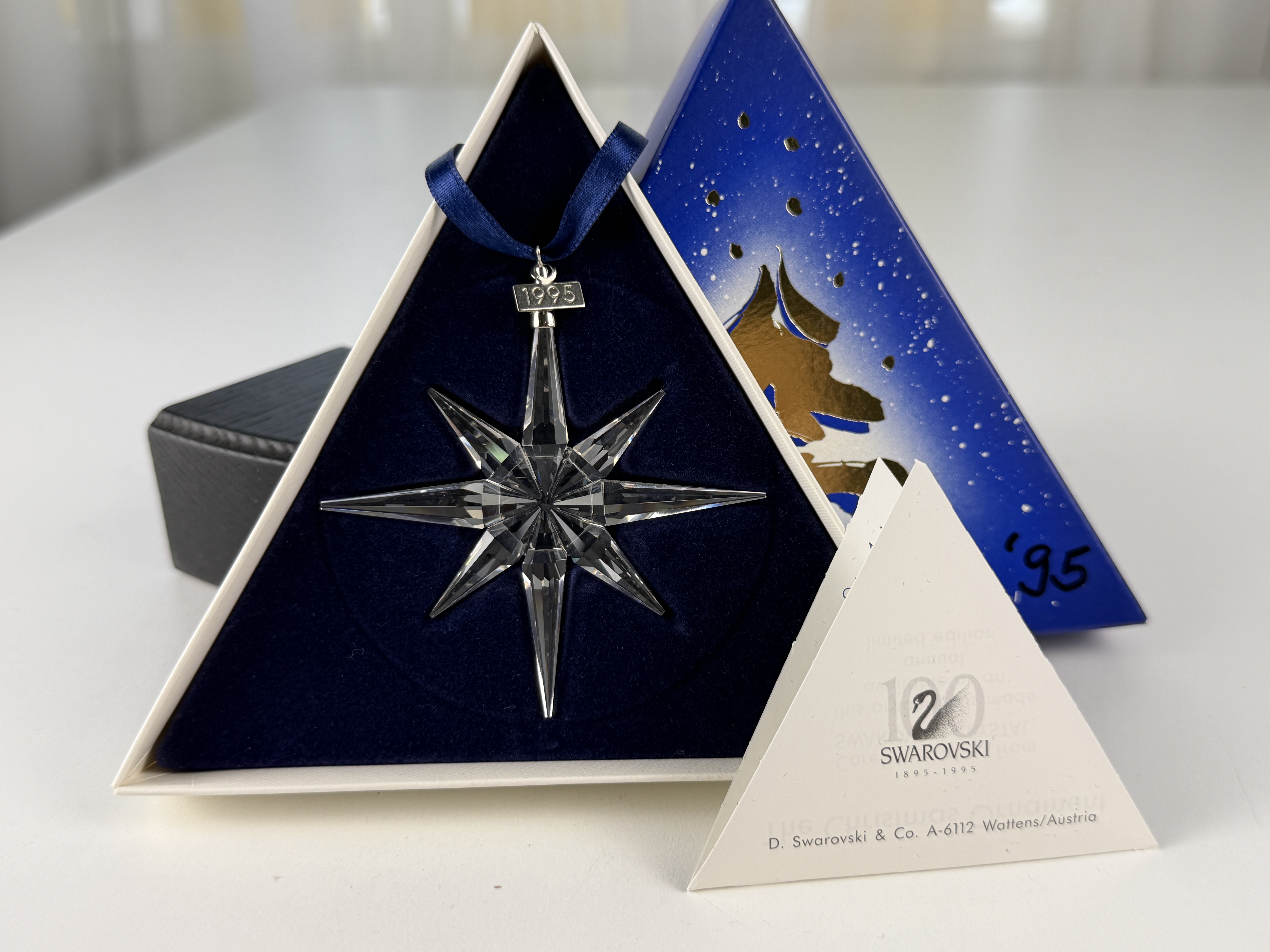  Swarovski Figur 191637 Weihnachtsstern 1995 Groß 8 cm. Ovp - Top Zustand 