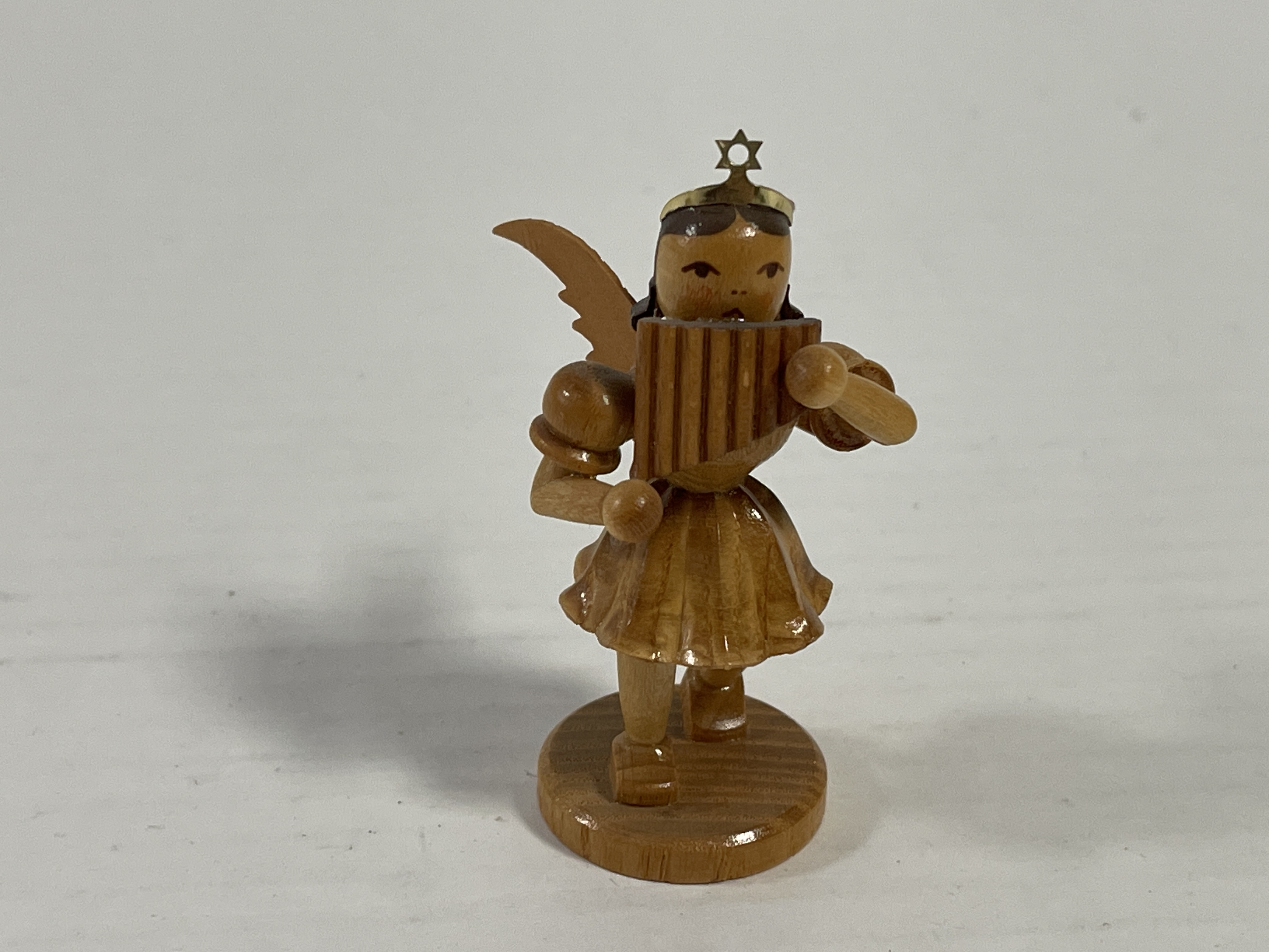 Erzgebirge Blank Figur Engel 6,8 cm.   Top Zustand   