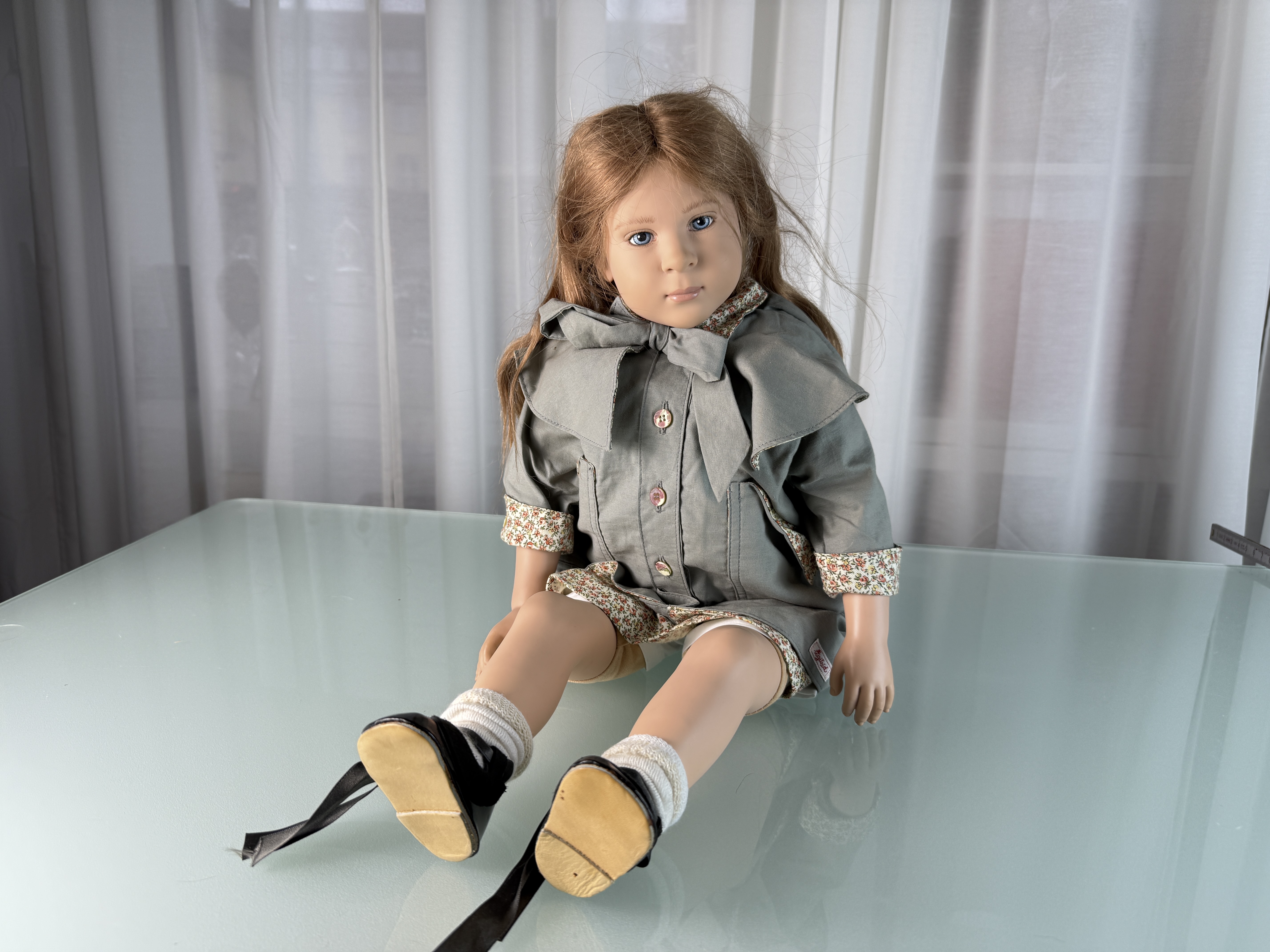 Künstlerpuppe Sigikid Sabine Esche Vinyl Puppe 60 cm. Top Zustand 