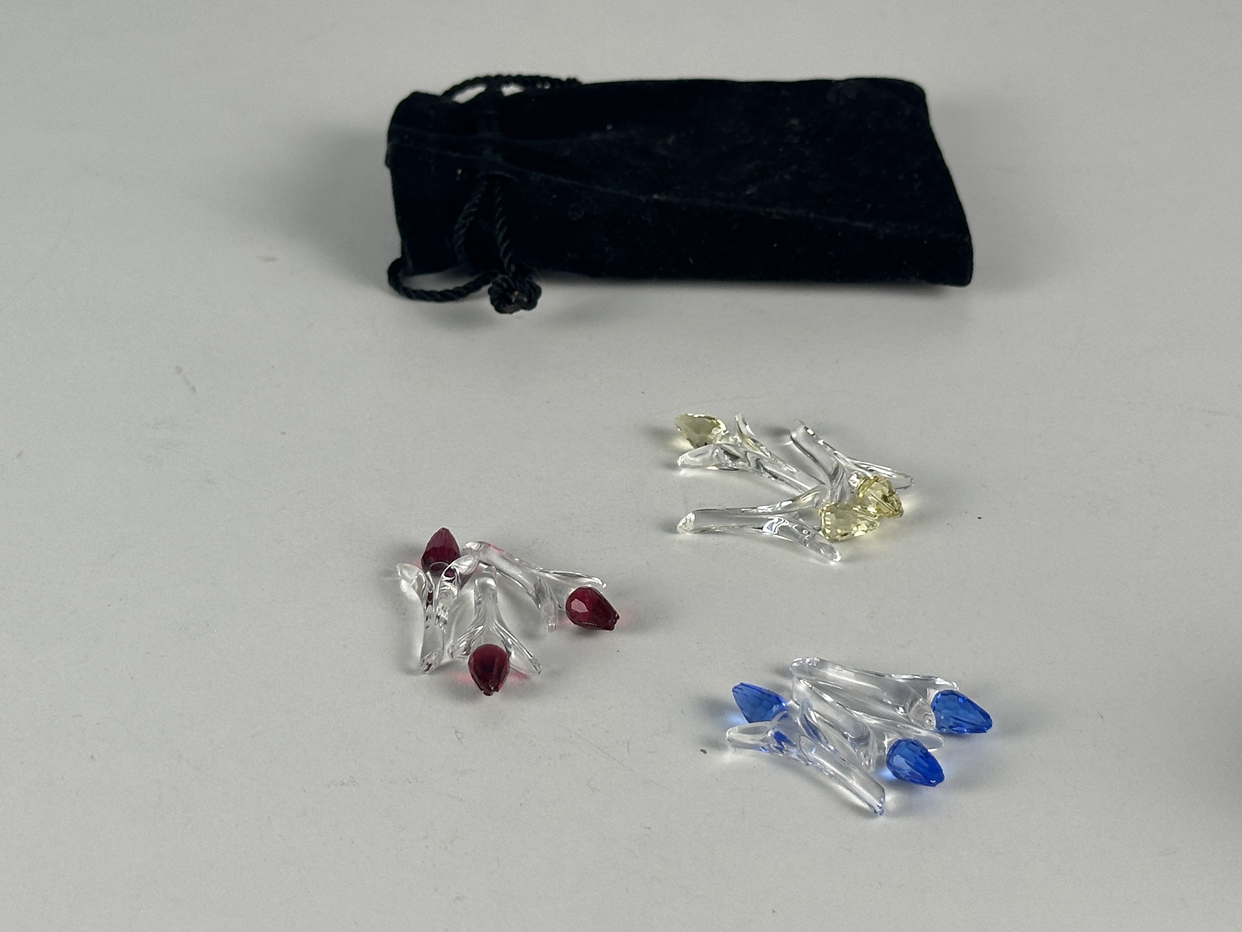 Swarovski Figuren Blumen - 9 kleine Tulpen. Top Zustand