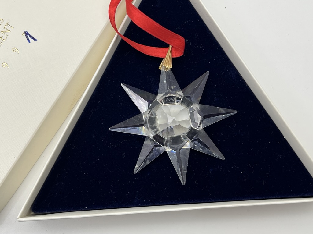 Swarovski Weihnachtsstern 1991 Ornament 6,5 cm - Top Zustand  