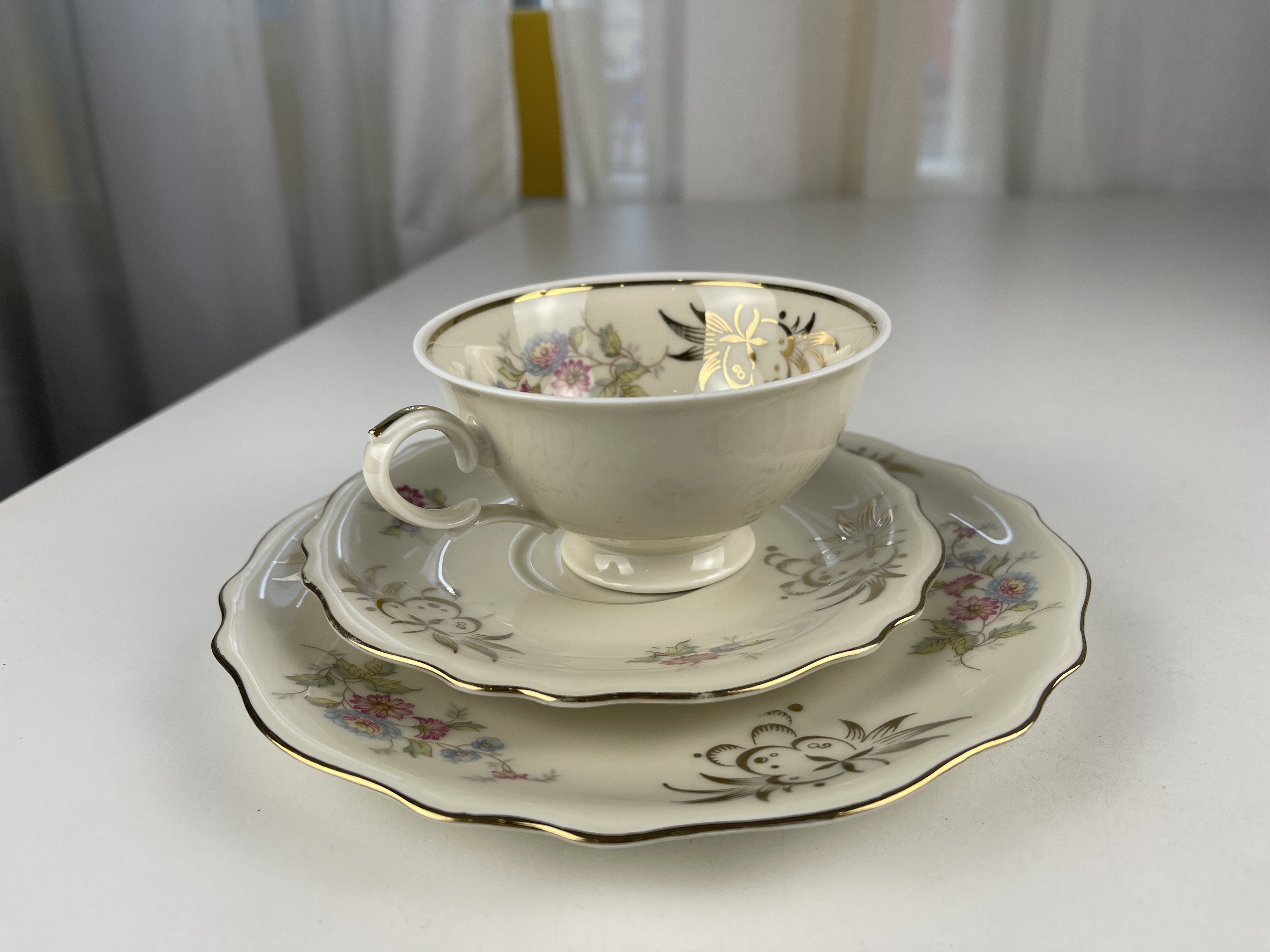 Porzellan Sammler Geschirr / Gedeck Sammlertasse 3 Teilig - Top Zustand.  