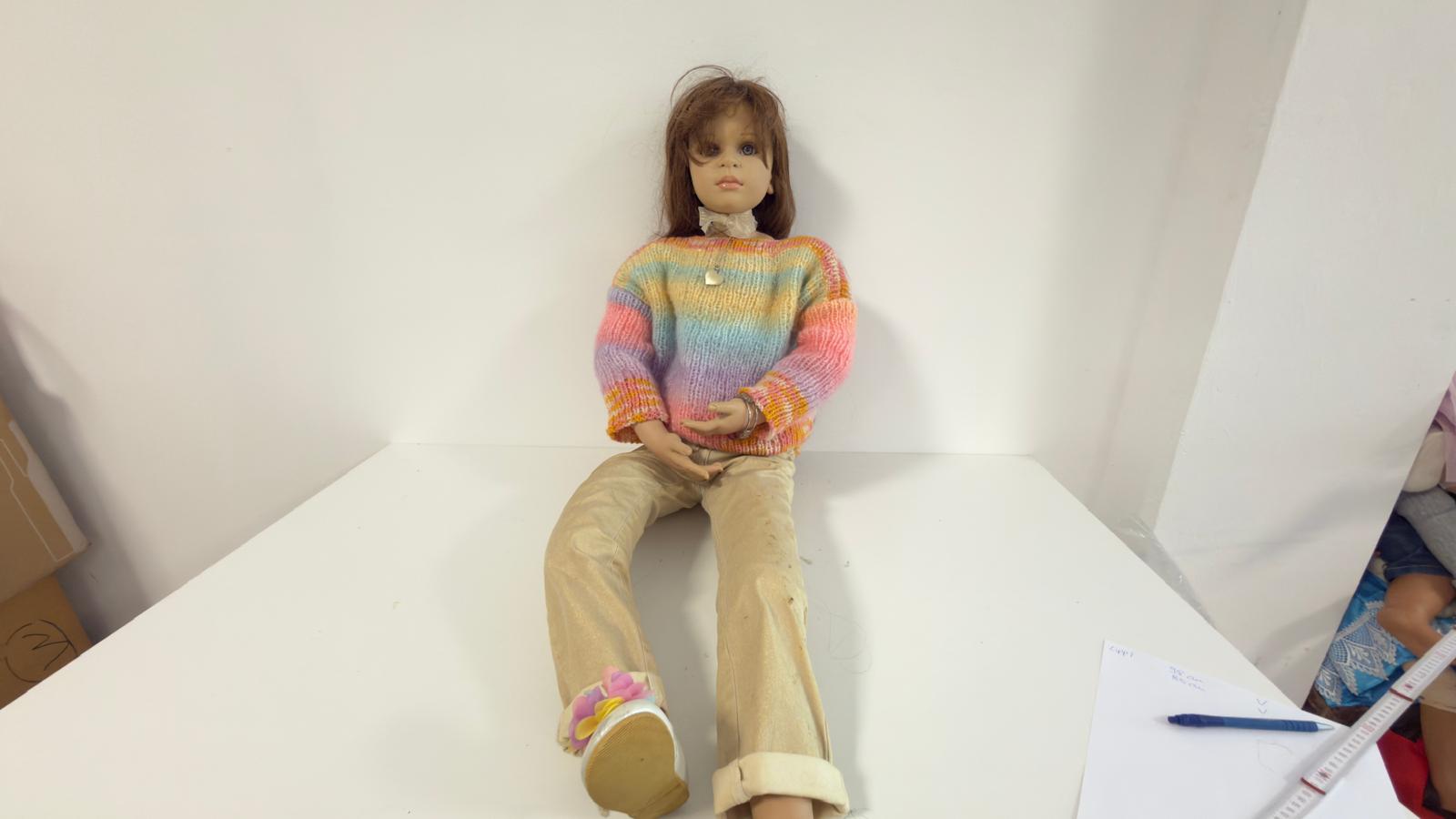 Pamela Erff Vinyl Künstlerpuppe Puppe 110 cm guter Zustand siehe Fotos  
