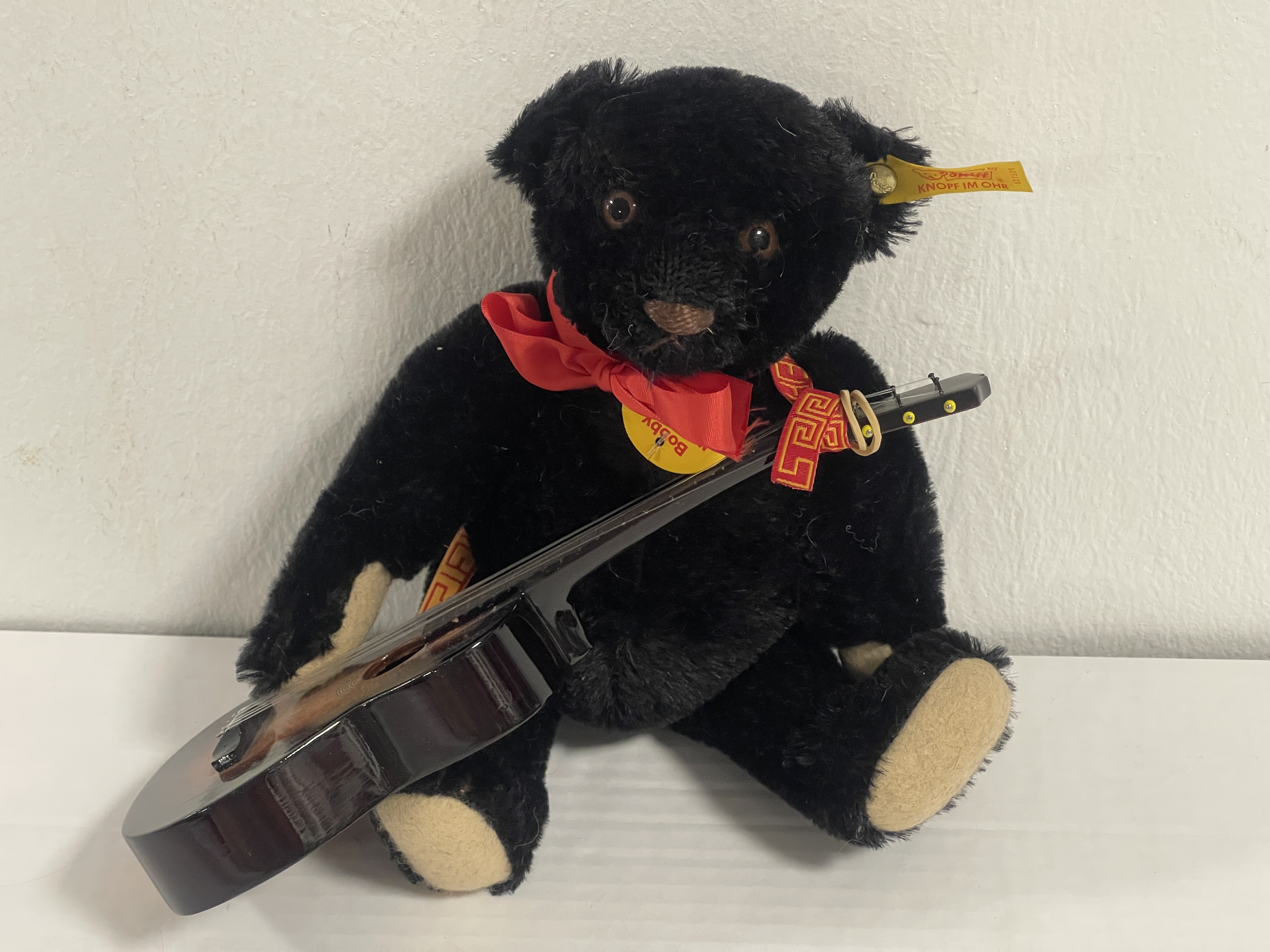 Steiff Tier Sammler Teddy Bär 027529 Schwarz 25 cm. Top Zustand  