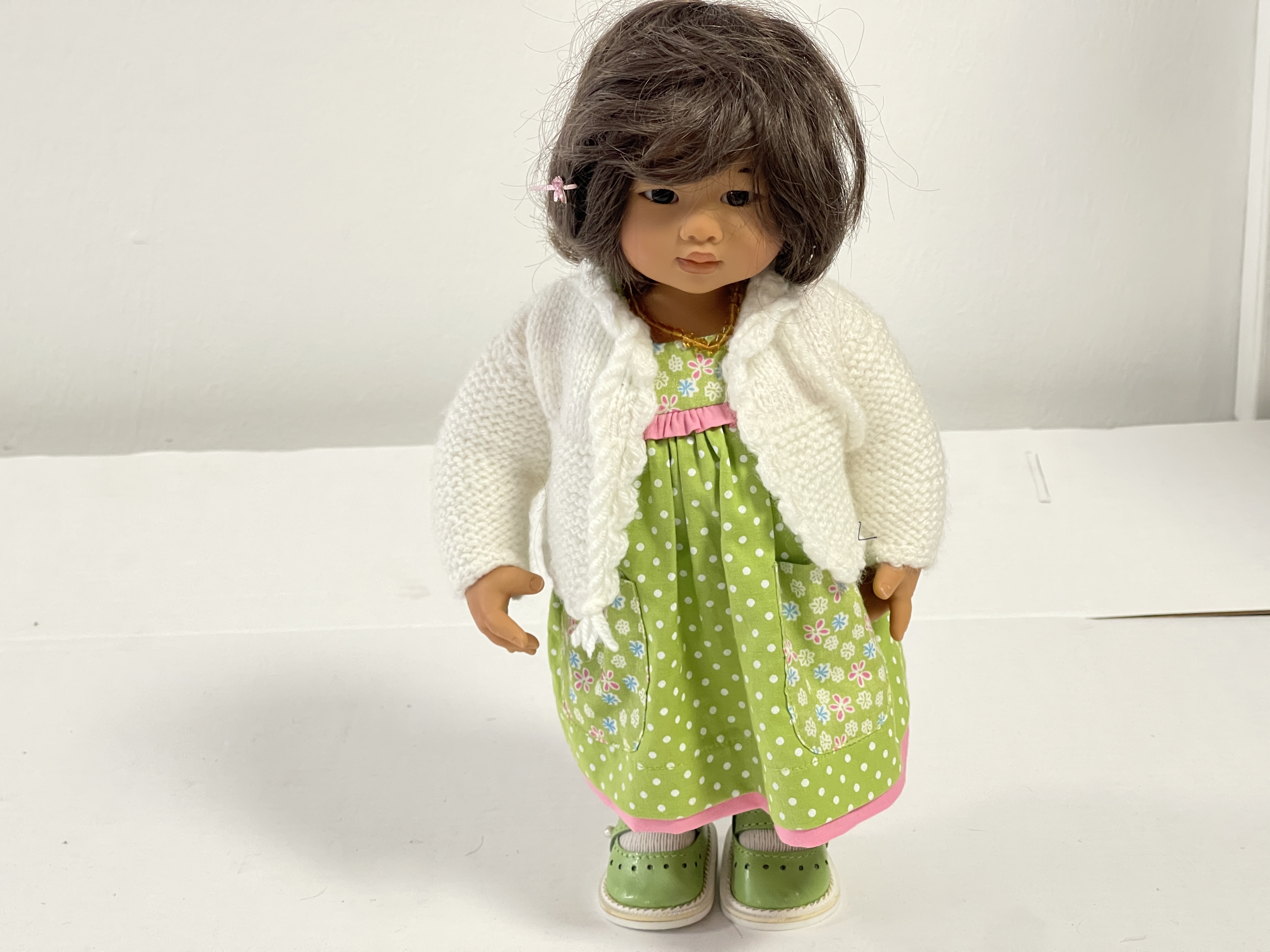 Künstlerpuppe Rosemarie Anna Müller Vinyl Puppe Candy 33 cm. Top Zustand 
