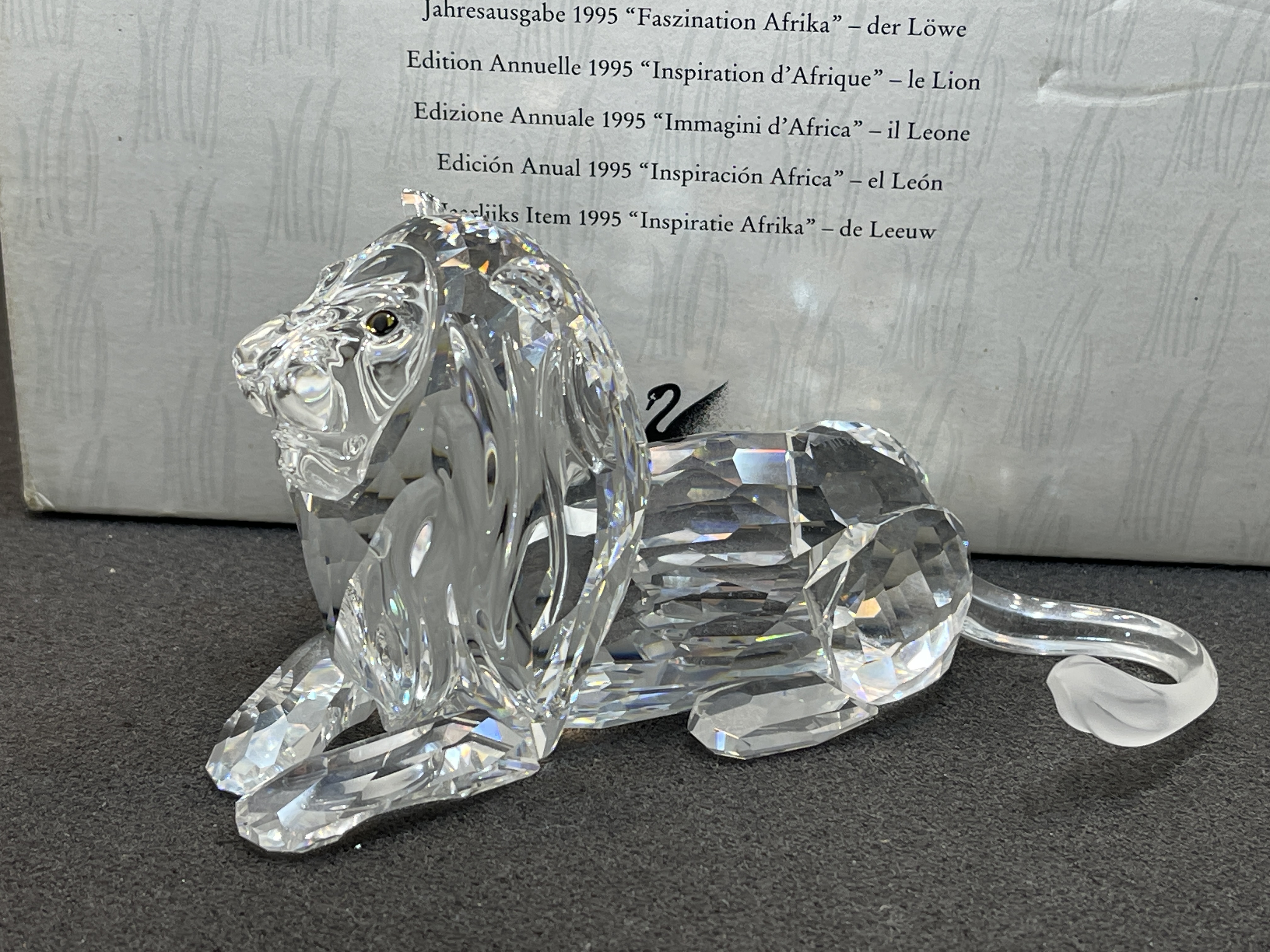 Swarovski Figur 185410 Jahresfigur Löwe 13 cm Ovp & Zertifikat Top Zustand