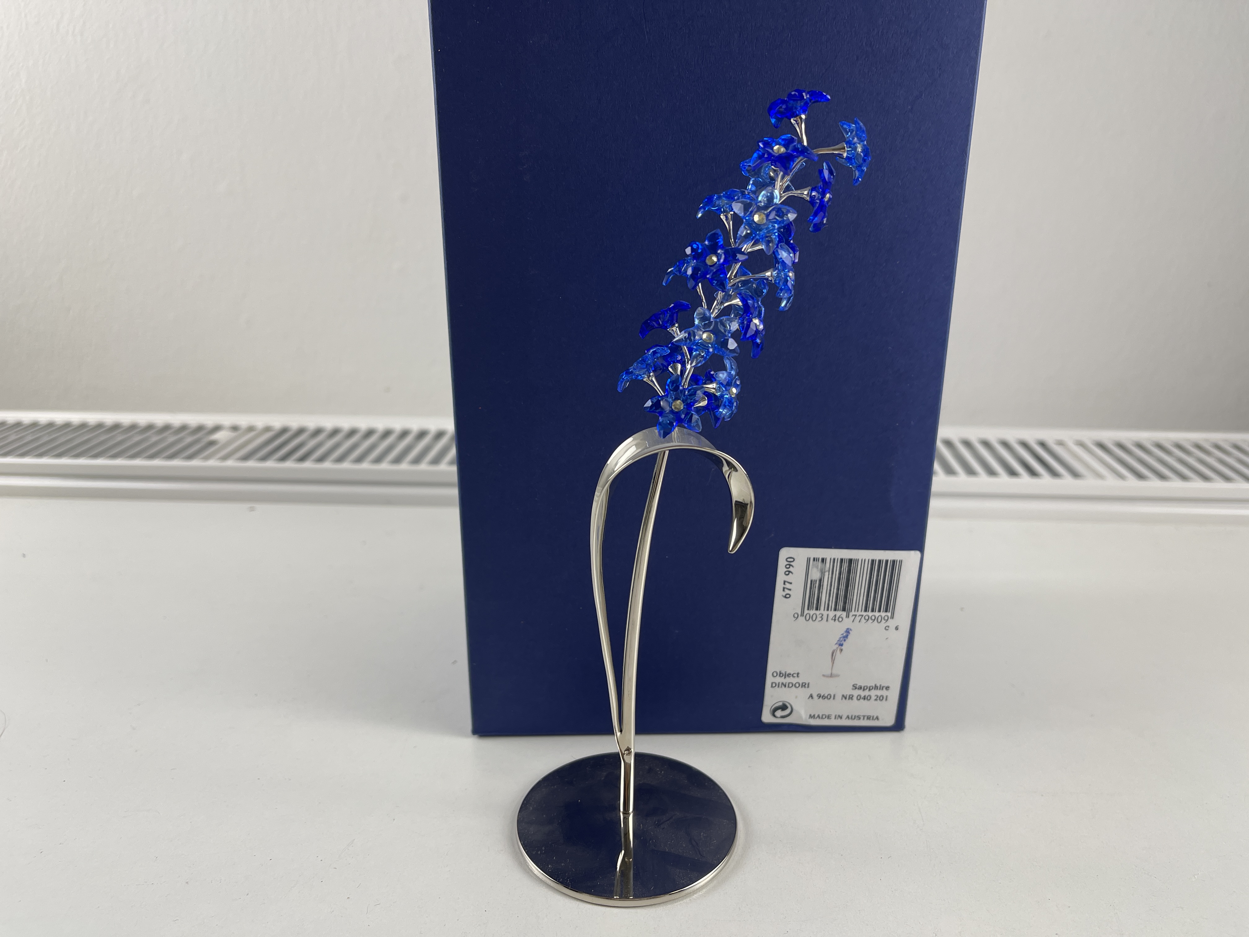 Swarovski Figur 677990 Paradise Blume Dindori Sapphire 18,8 cm Ovp Zertifikat Top Zustand   