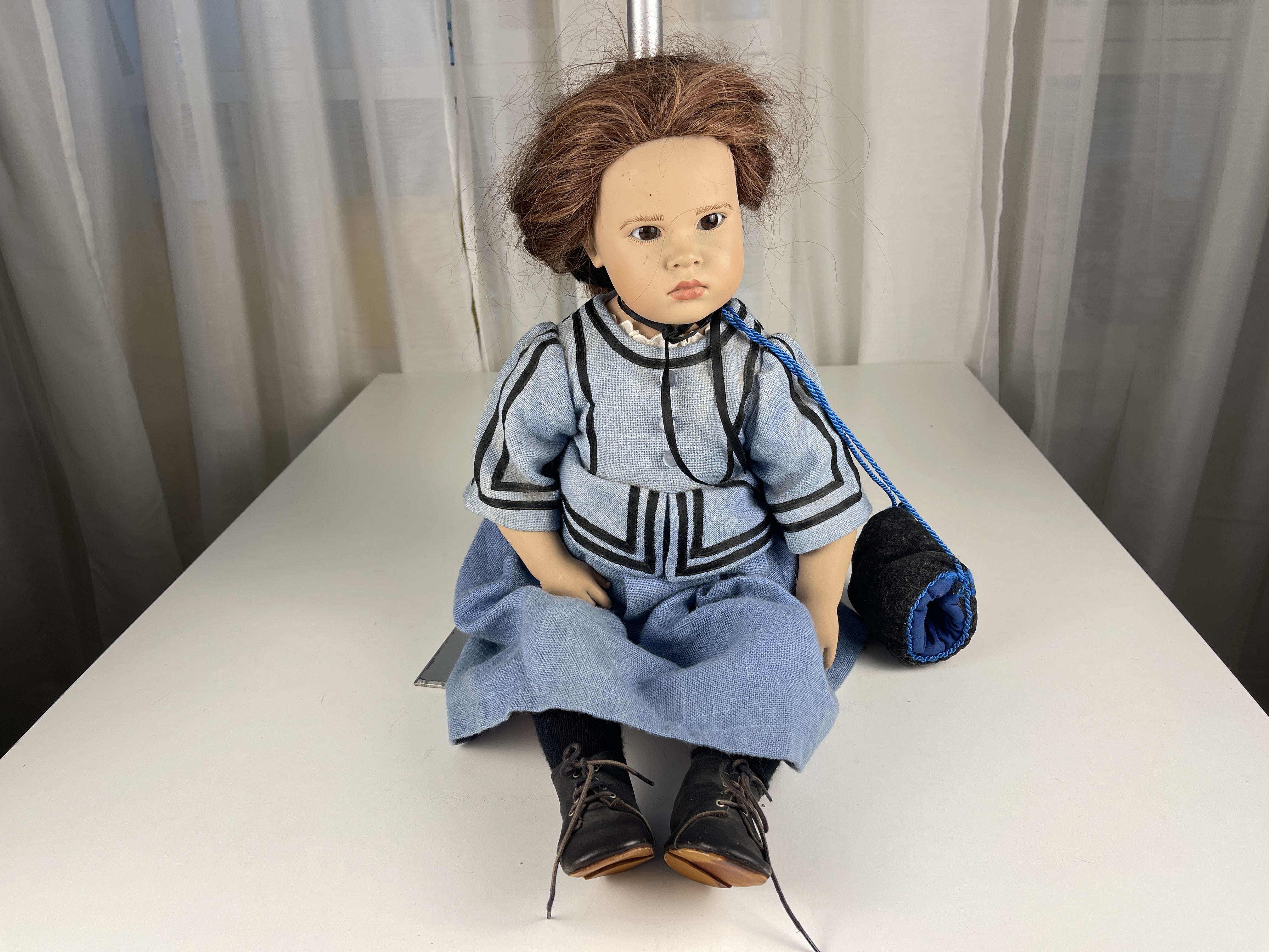 Künstlerpuppe Götz Sabine Esche Vinyl Puppe 55 cm. Zustand  siehe Fotos