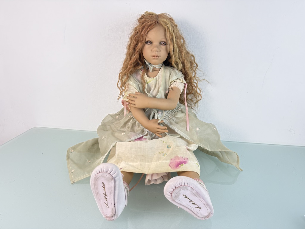 Künstlerpuppe Annette Himstedt Puppe Krissi 76 cm. Top Zustand 
