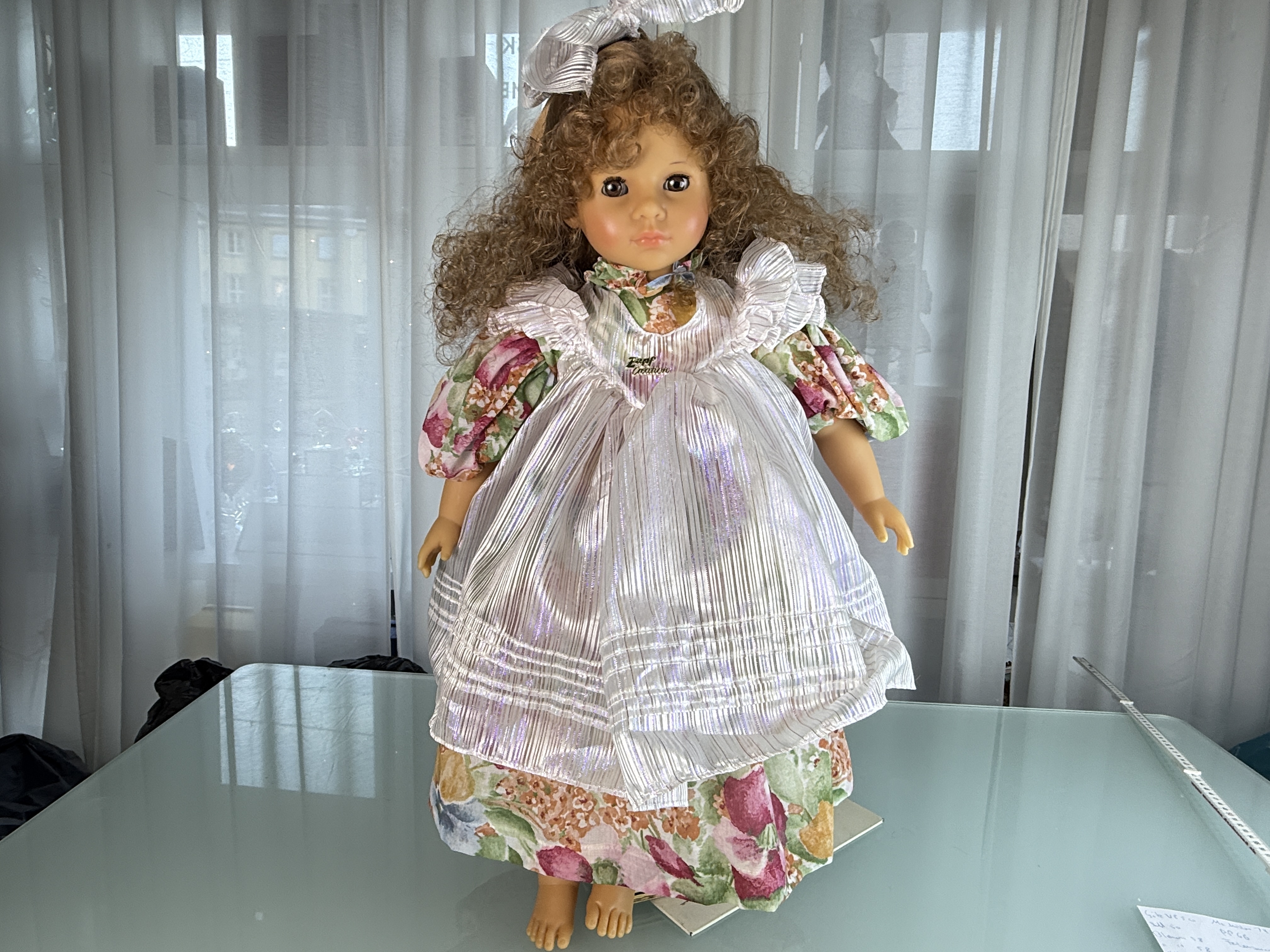 Künstlerpuppe Zapf Vinyl Puppe 62 cm Top Zustand  