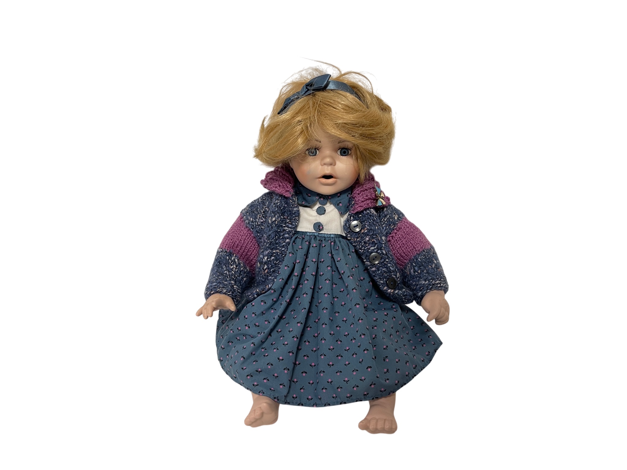 Künstlerpuppe Porzellanpuppe 30 cm. Zustand  siehe Fotos 
