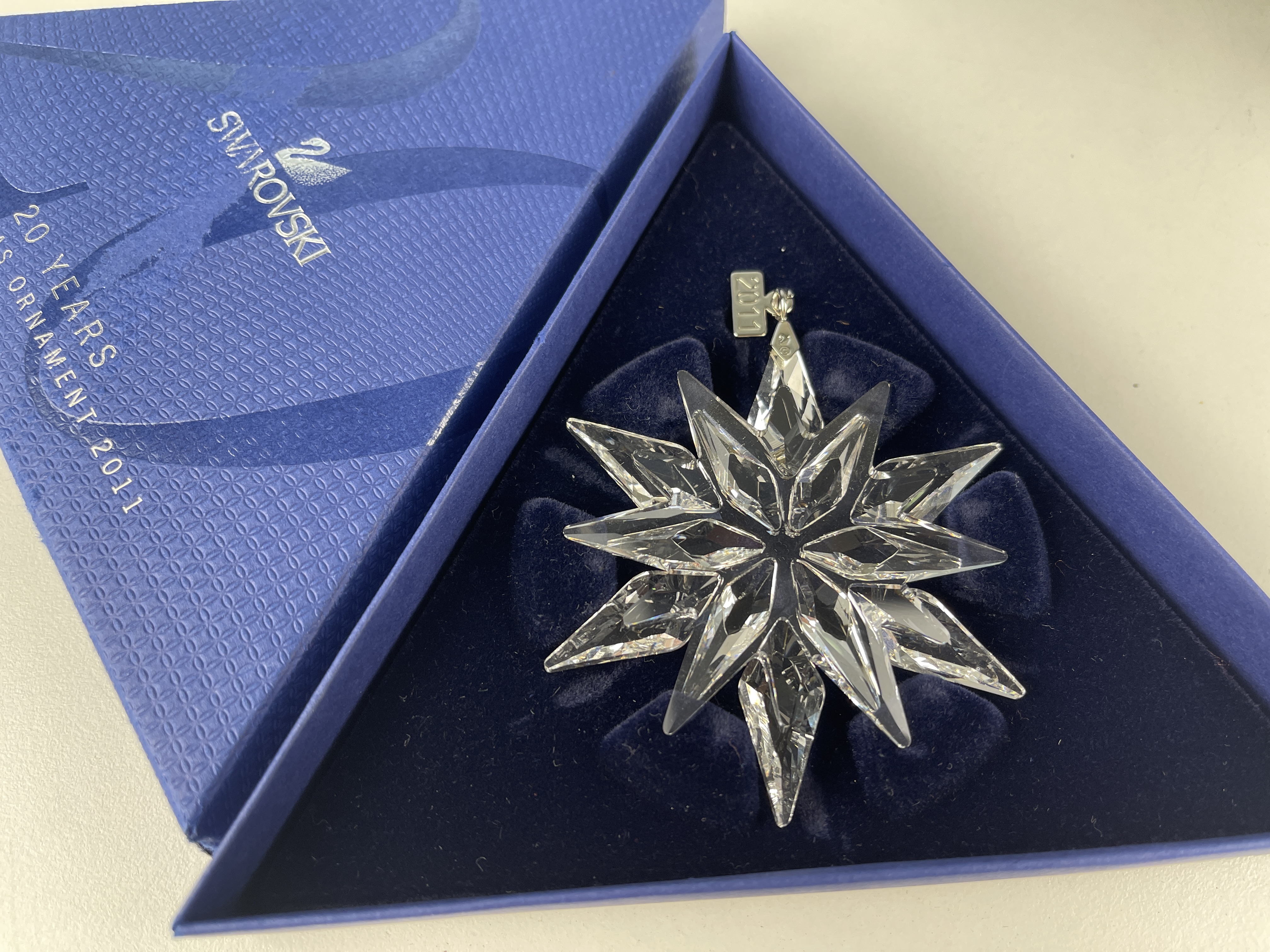 Swarovski Figur 1092037 Weihnachtsstern 2011 Groß 7,5 cm. Top Zustand    