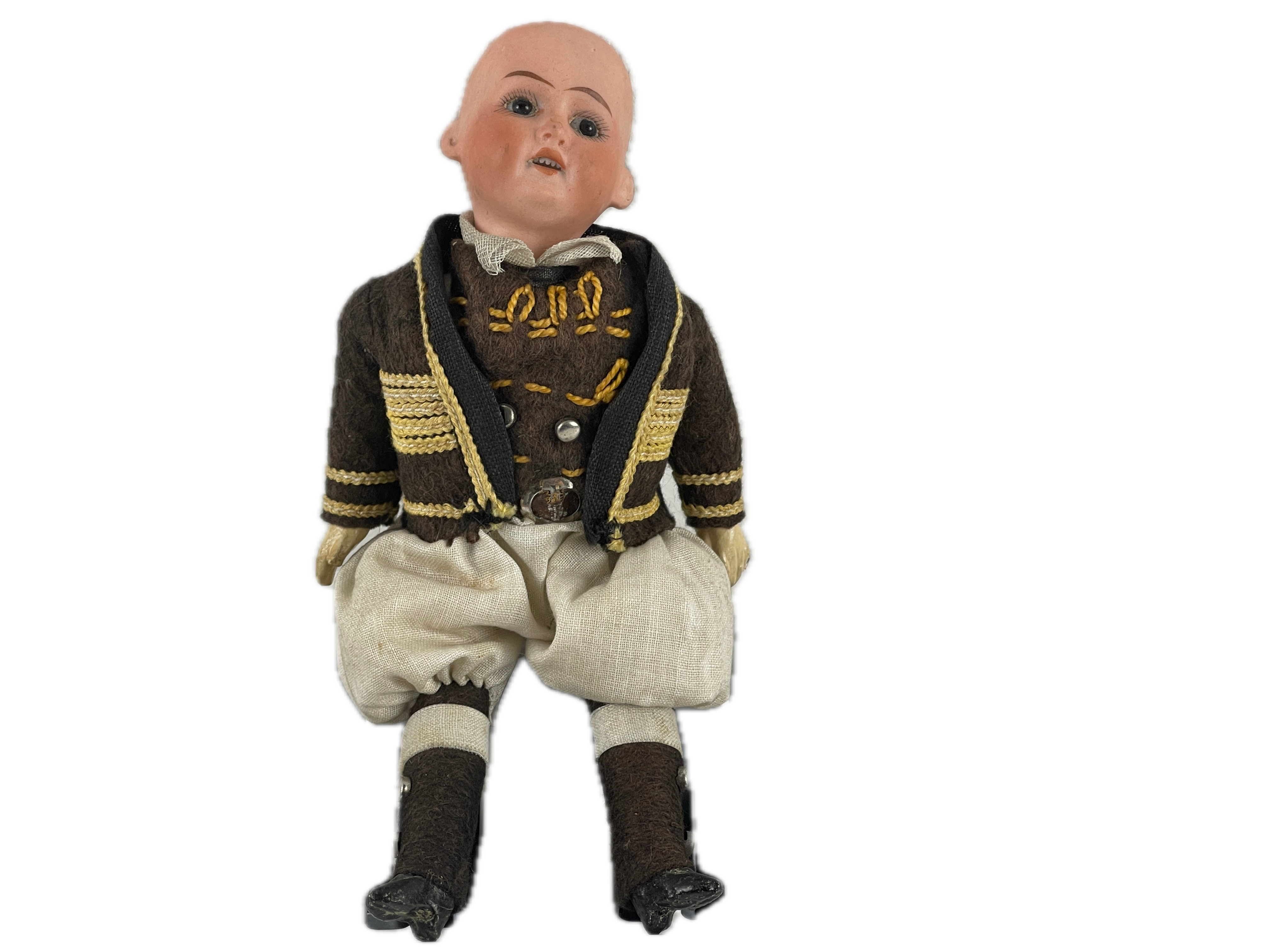 Künstlerpuppe alte Porzellankopf Sammler Puppe 18 cm Zustand siehe Fotos     