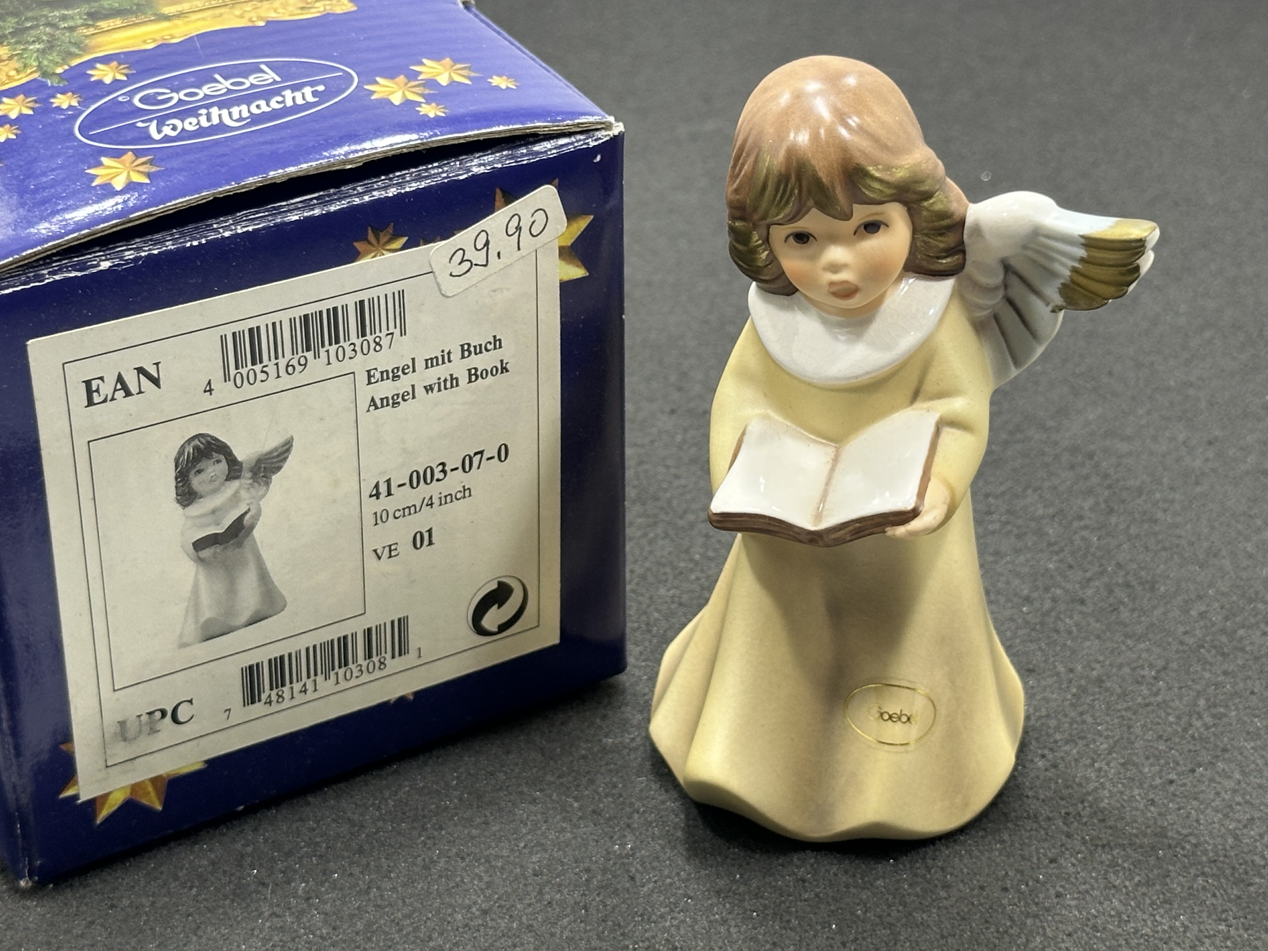 Goebel Figur 41-003 Engel mit Buch 10 cm. Top Zustand
