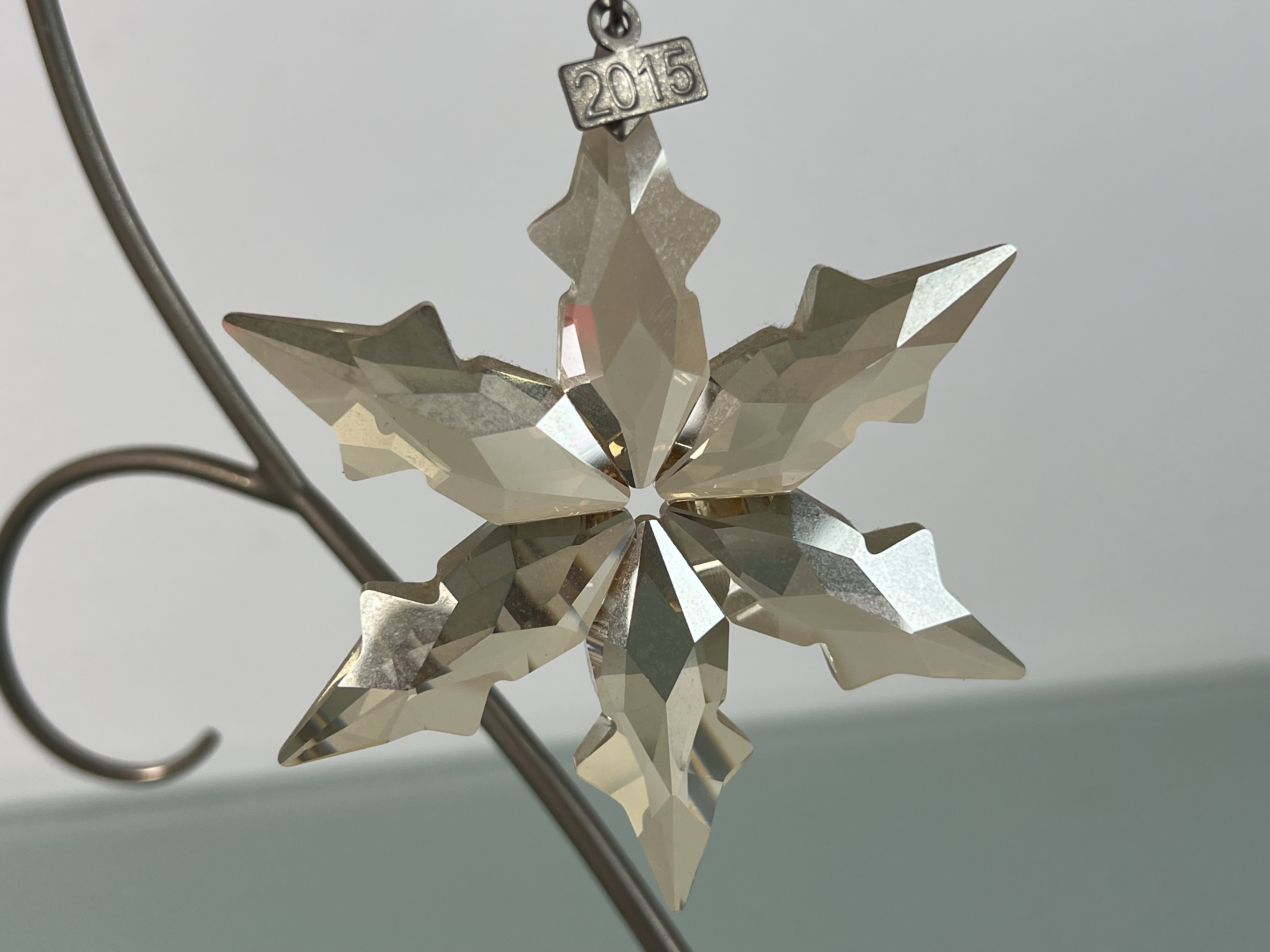 Swarovski Figur 5135903 Weihnachtsstern 2015 Gold Groß 7,4 cm. Top Zustand. Siehe Bilder