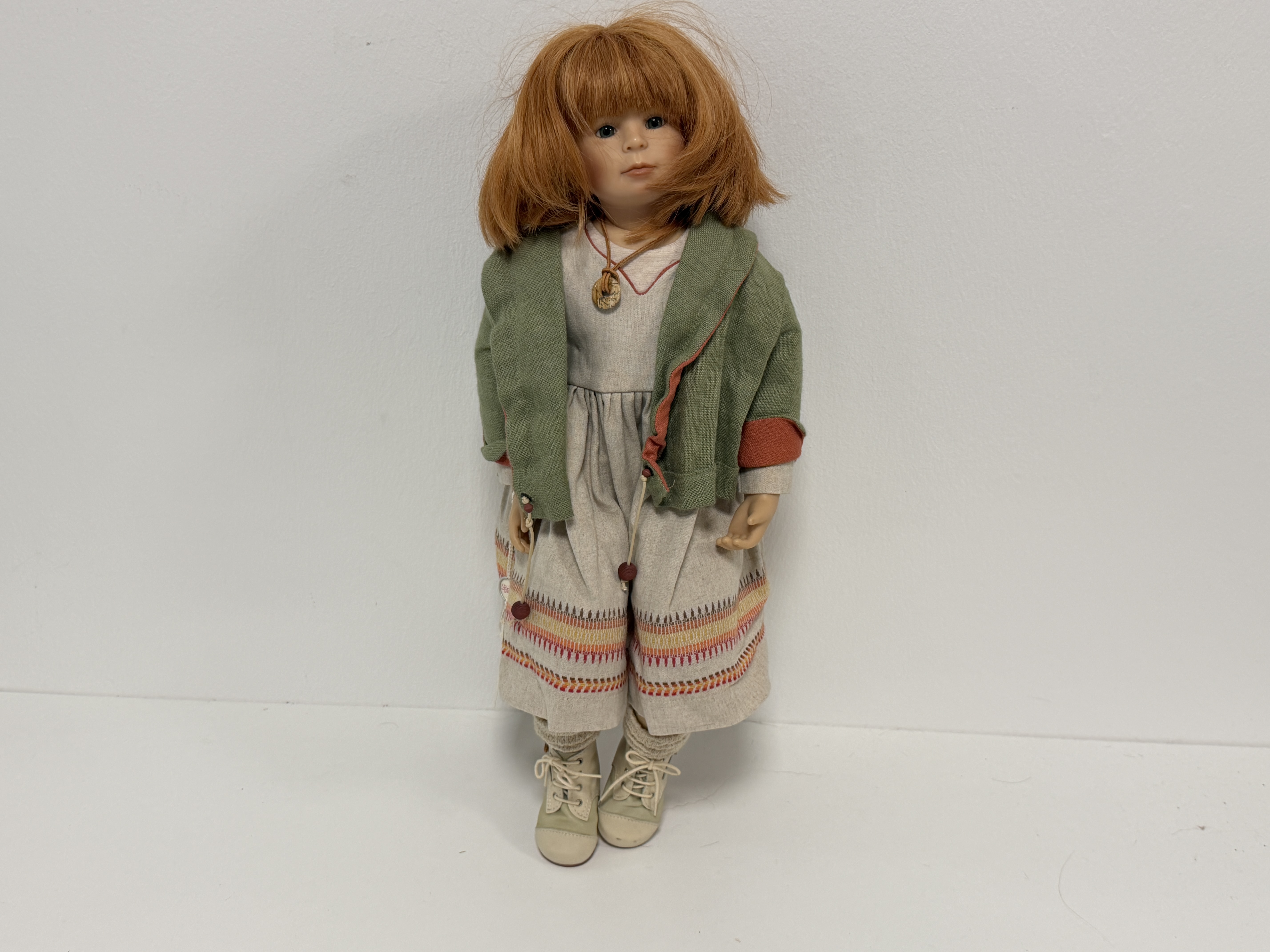 Bettina Feigenspan Hirsch Künstlerpuppe Vinyl Puppe 58 cm. Top Zustand 