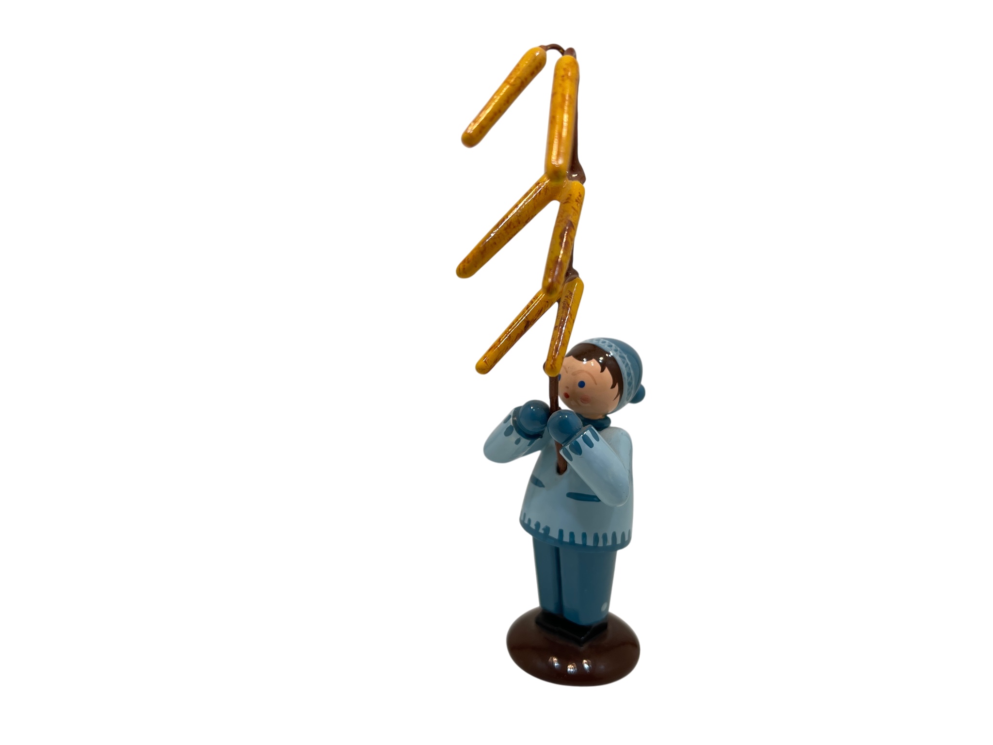 Erzgebirge Figur Sammler Holz Figur Blumenkind 12,5 cm. Zustand siehe Fotos