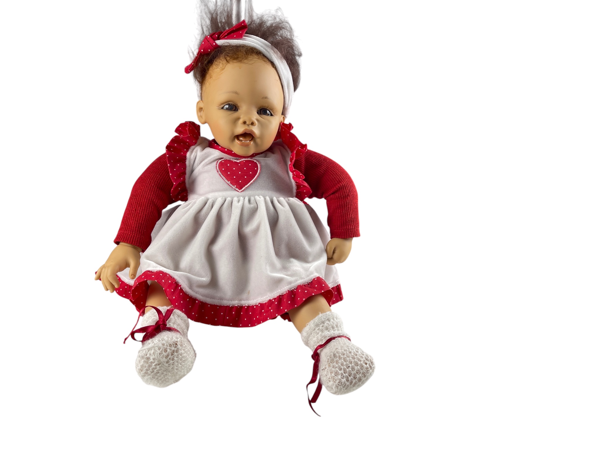 Künstlerpuppe Gaby Jaques Vinyl Puppe 50 cm. leicht schmutzig 