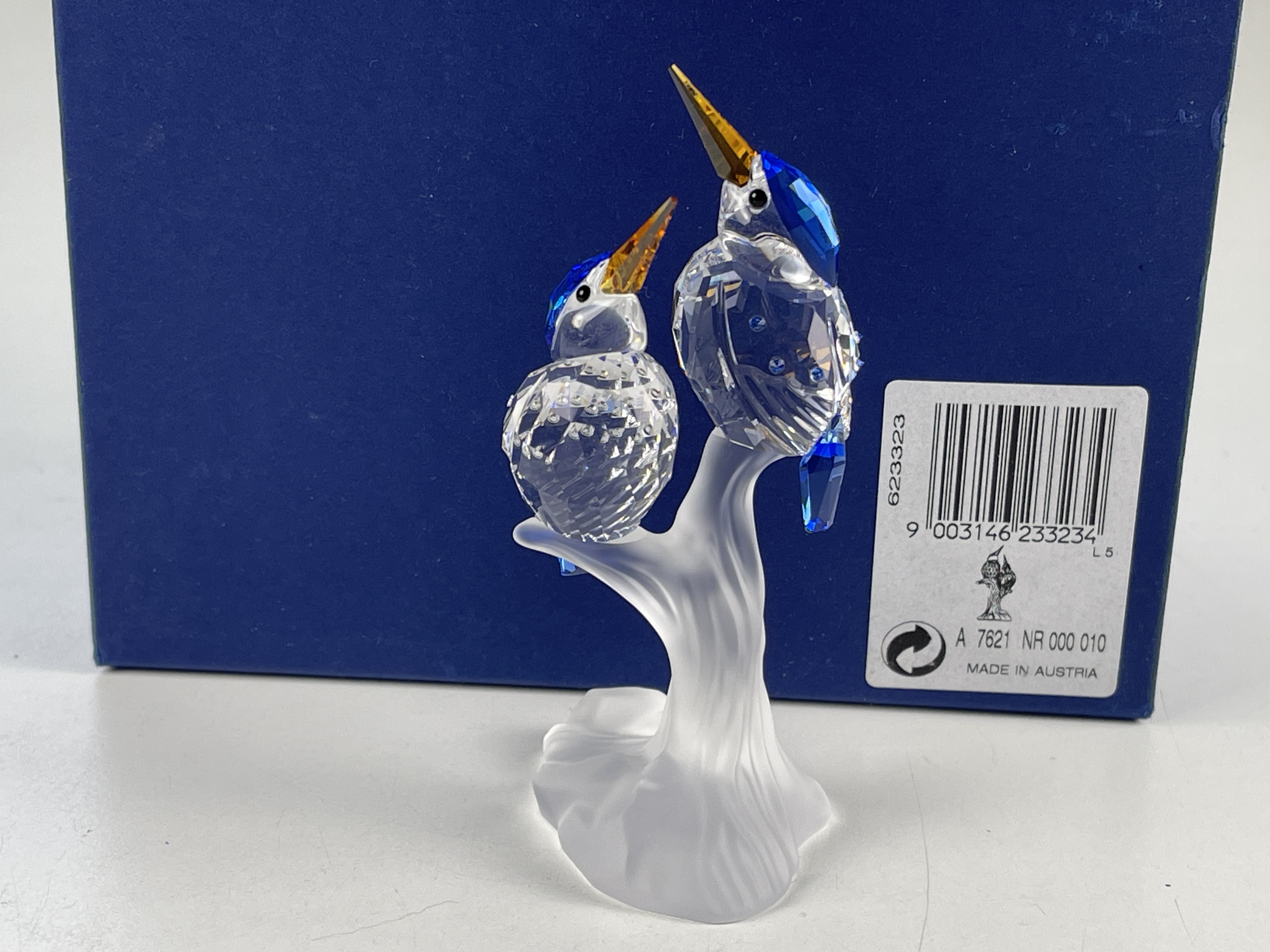  Swarovski Figur 623323 Eisvögel 10,2 cm. - Ovp & Zertifikat Top Zustand 