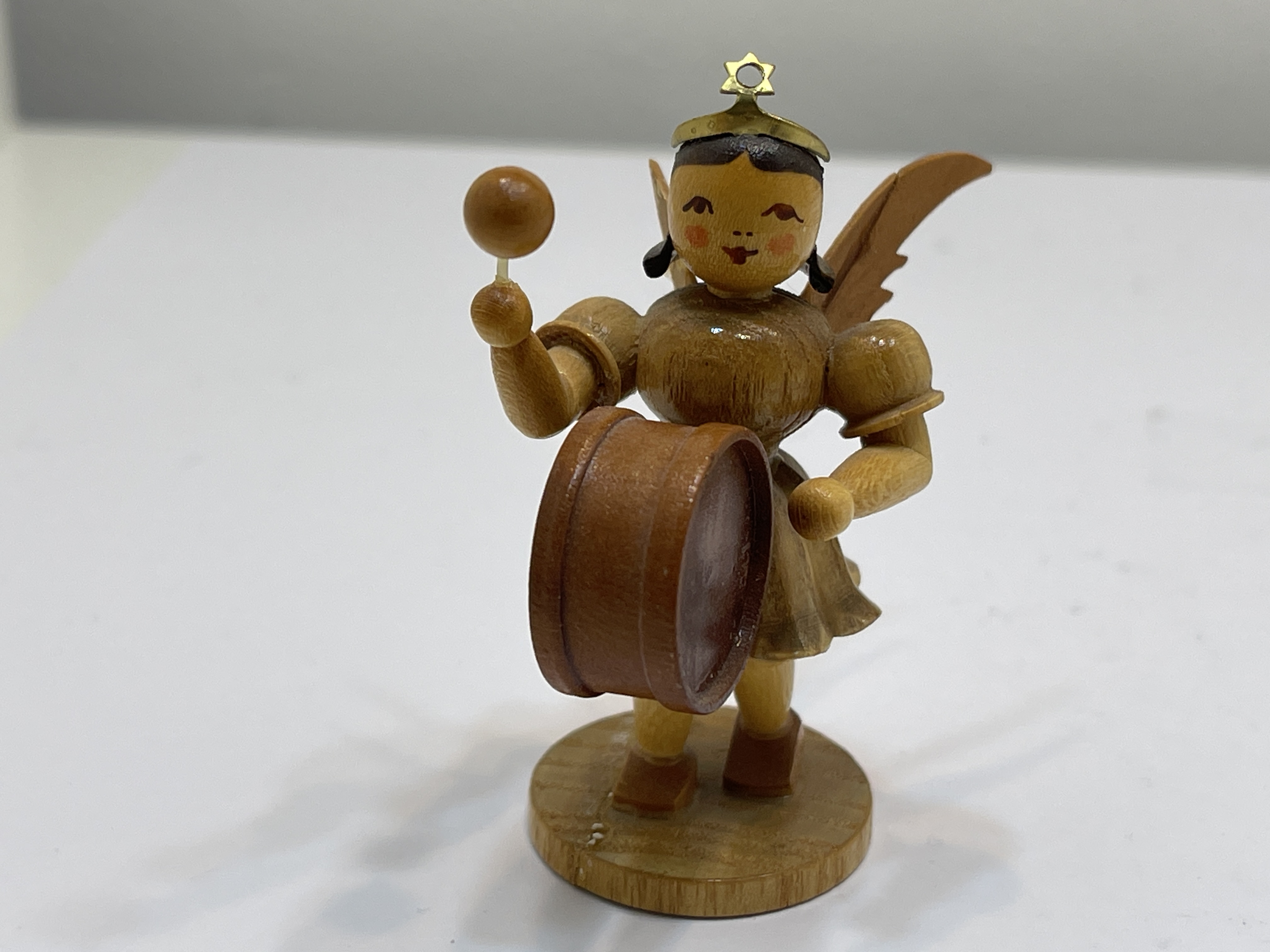 Erzgebirge Blank Figur Engel 6,8 cm.   Top Zustand 