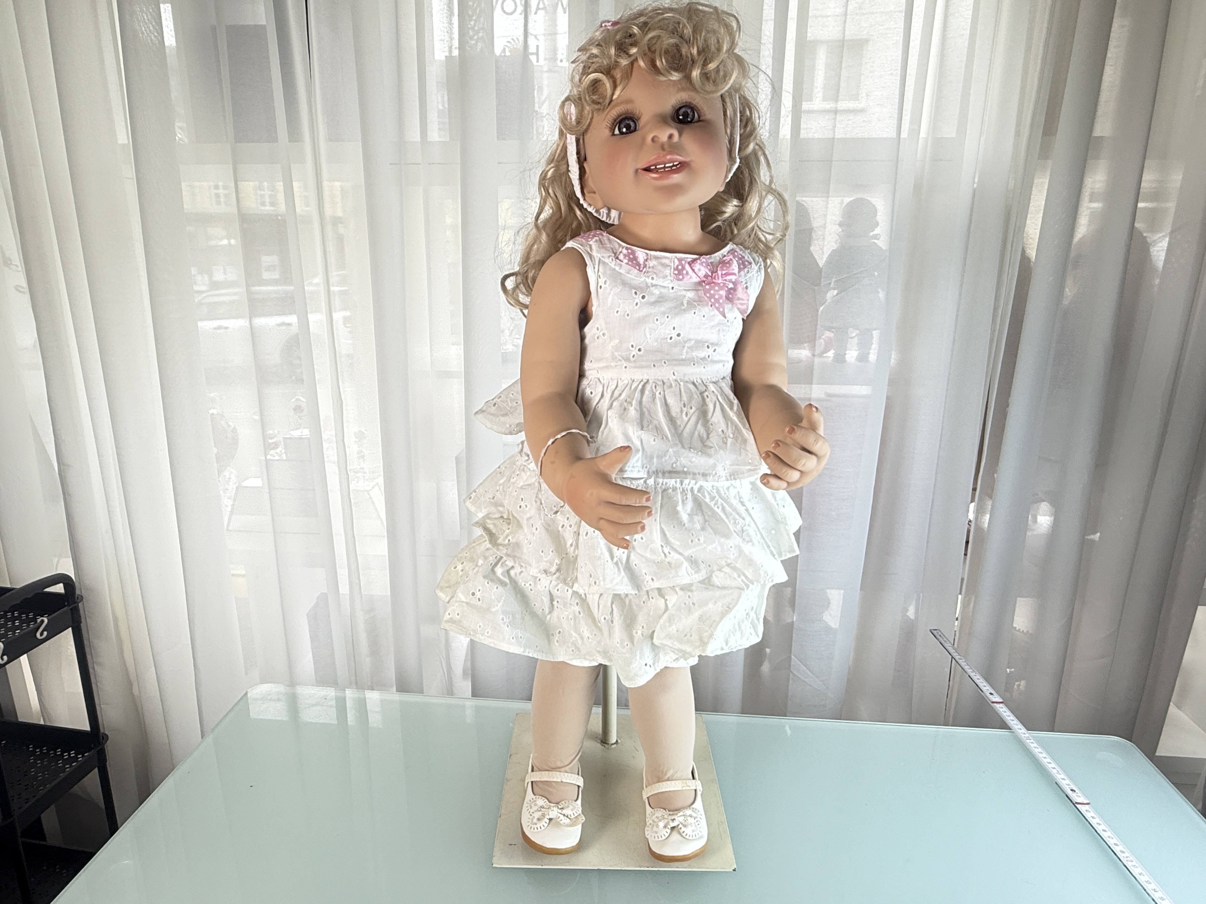Künstlerpuppe Puppe Monika Peter Leicht Vinyl UNIKAT Puppe 76 cm. Top Zustand 