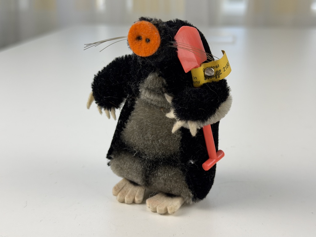 Steiff Tier 2180/12 Maulwurf 12 cm. Top Zustand  