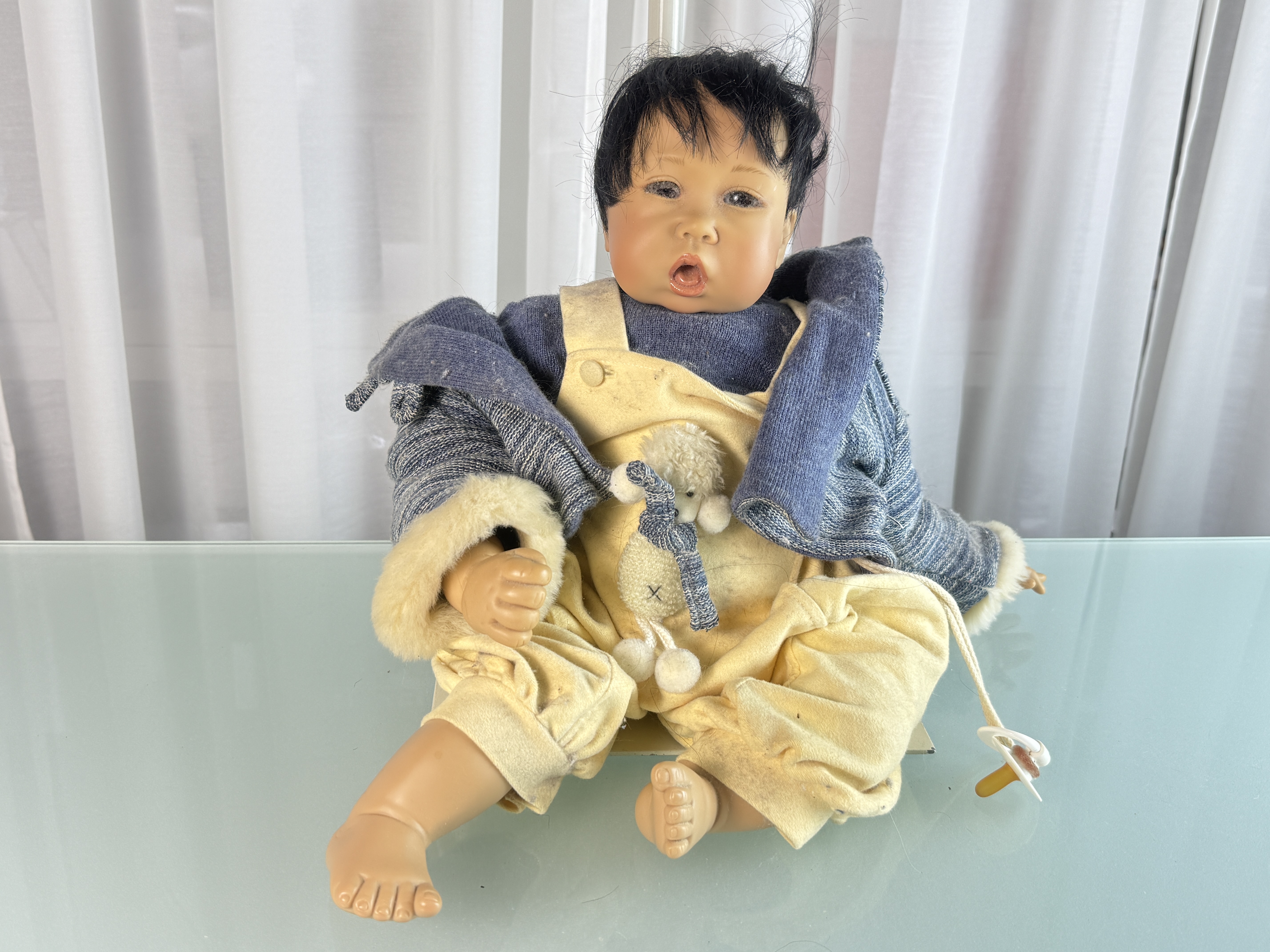 Künstlerpuppe Sammler Götz Carin Lossnitzer Vinyl Puppe 52 cm. Top Zustand