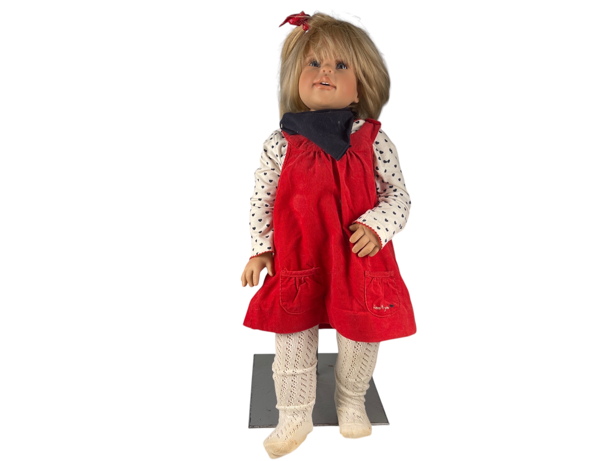 Monika Levenig Künstlerpuppe Vinyl Puppe 68 cm. leicht Schmutzig   