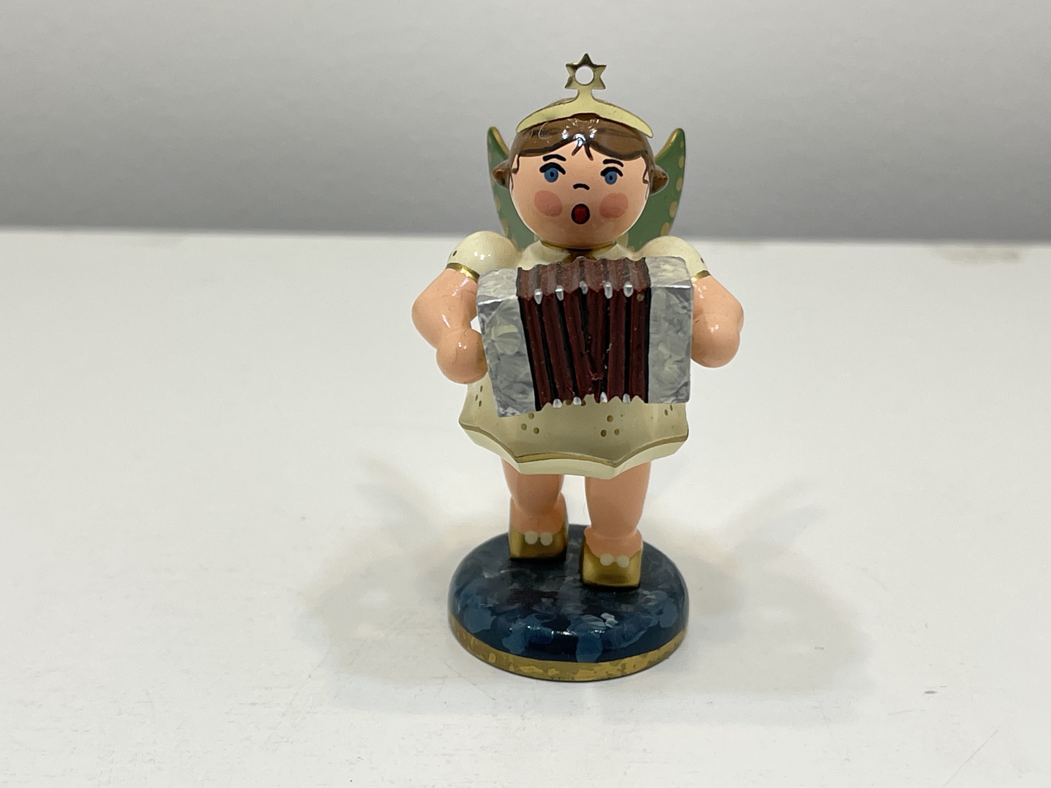 Erzgebirge Sammler Figur Engel Hubrig 6,8 cm. Top Zustand     