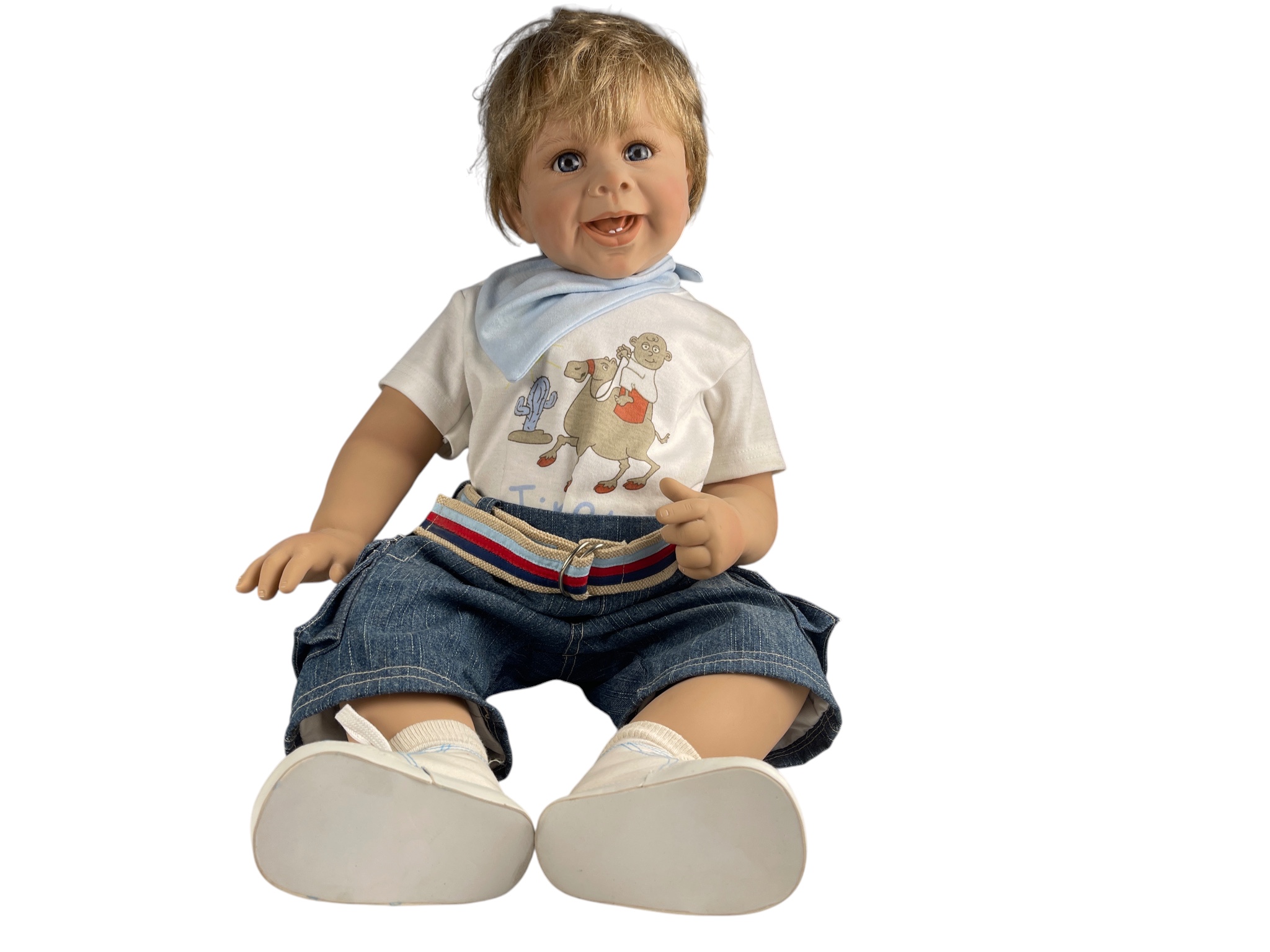 Künstlerpuppe Puppe Monika Levenig Vinyl Puppe 60 cm Guter Zustand  