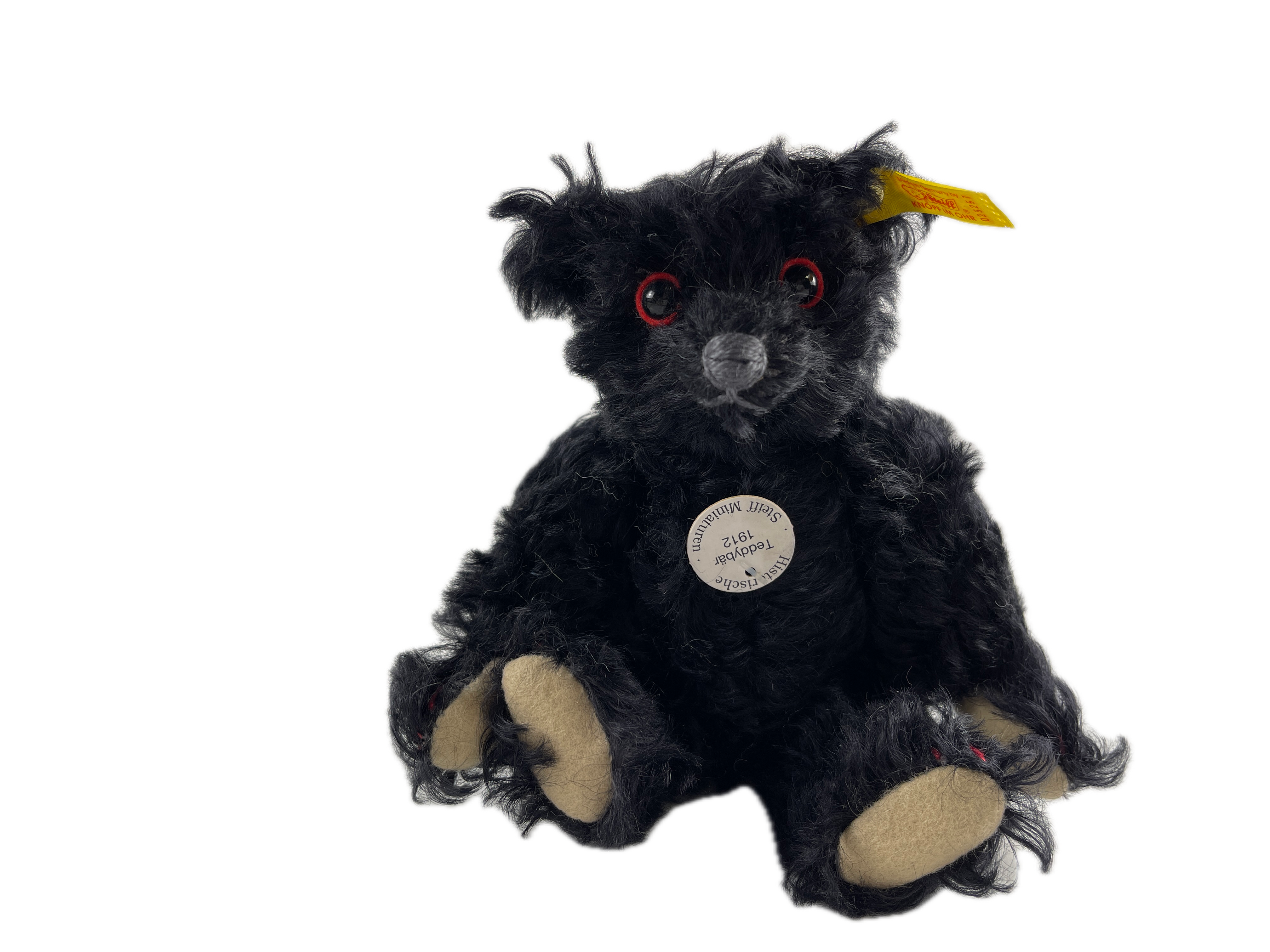 Steiff Tier 029257 Teddy Bär Schwarz 16 cm. Top Zustand