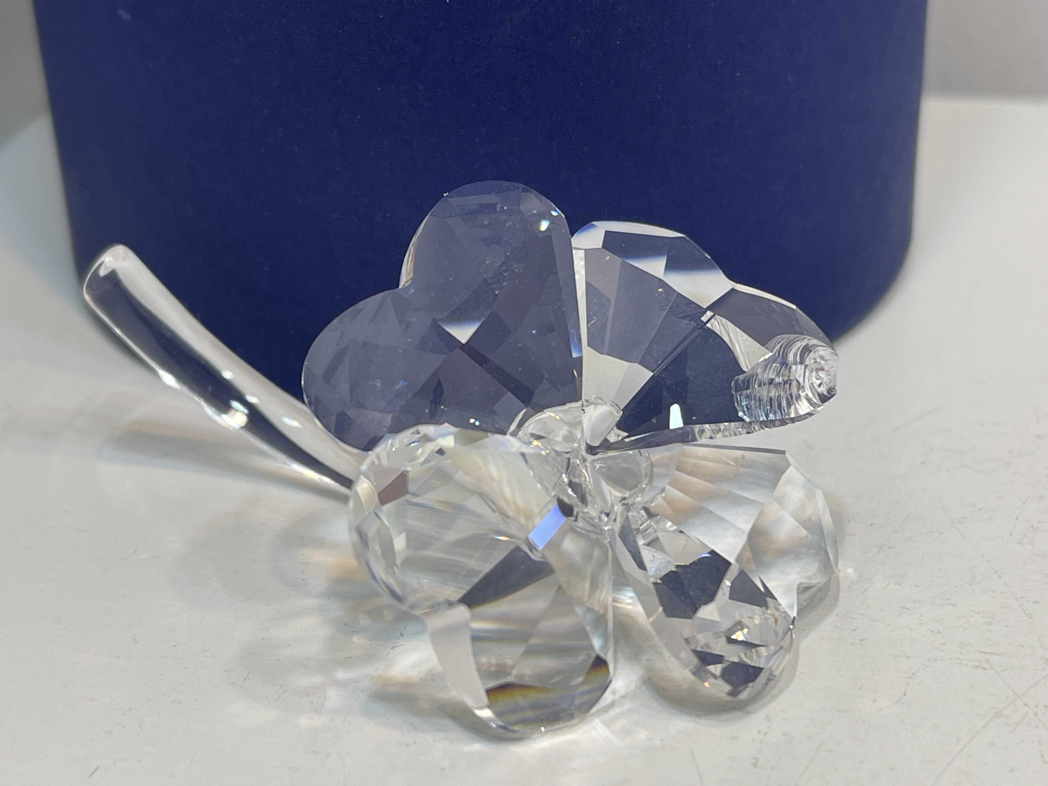Swarovski Figur 212101 Kleeblatt 5 cm. defekt. Ovp + Zertifikat 