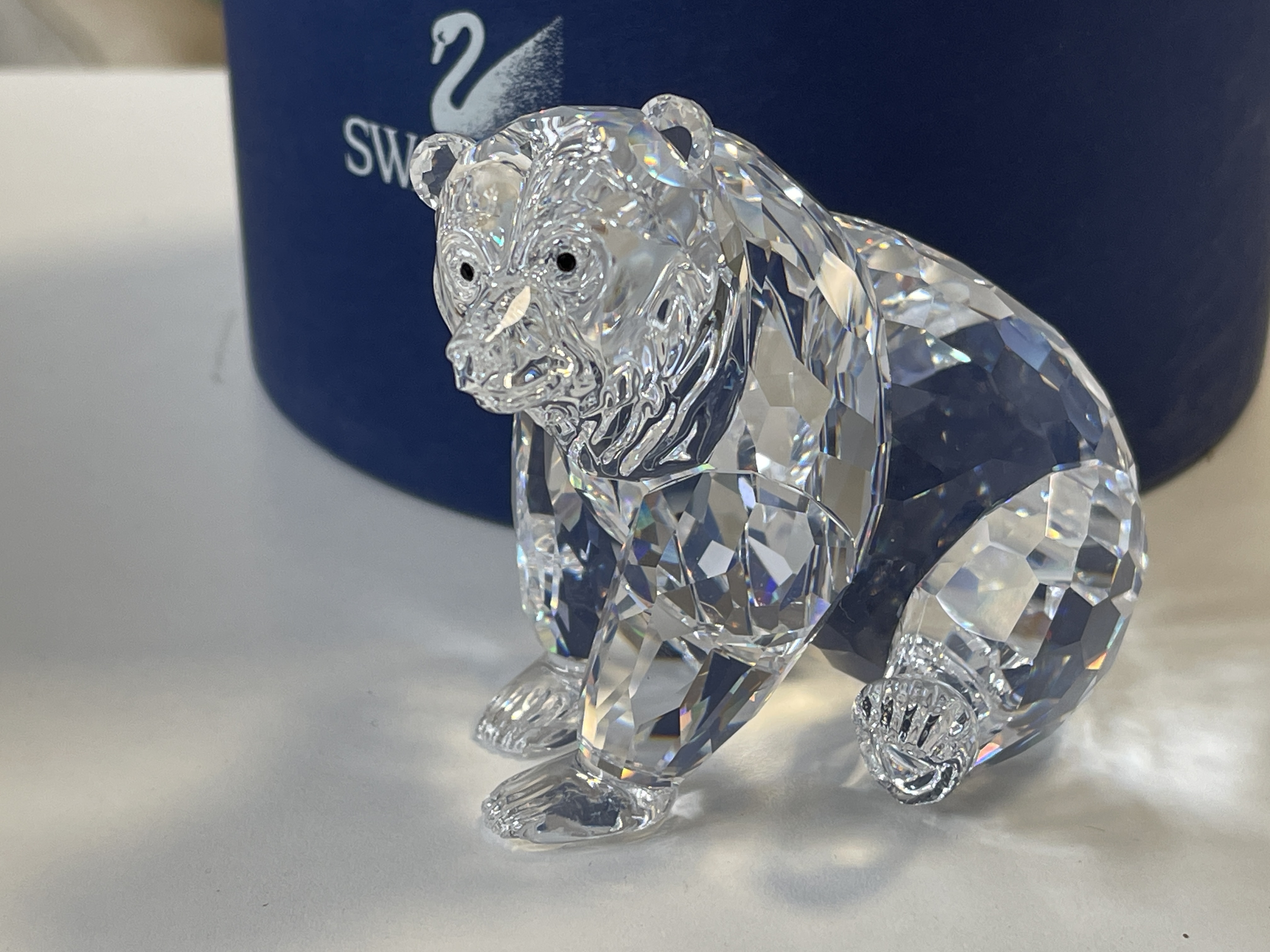 Swarovski Figur 243880 Grizzlybär Bär sitzend 9 cm Ovp & Zertifikat. Top Zustand 