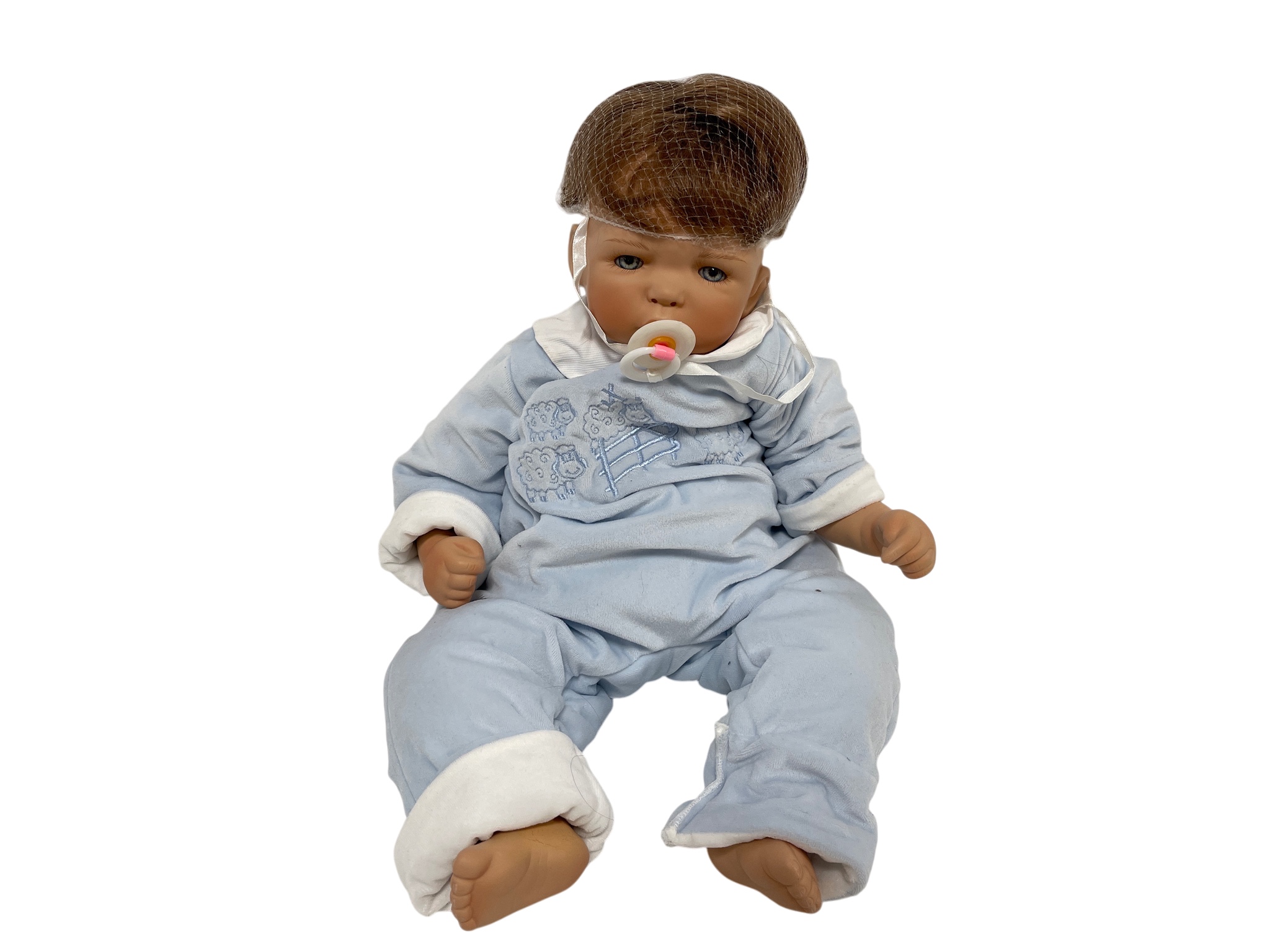 Künstlerpuppe Inge Tenbusch Porzellan Puppe 58 cm. Top Zustand  