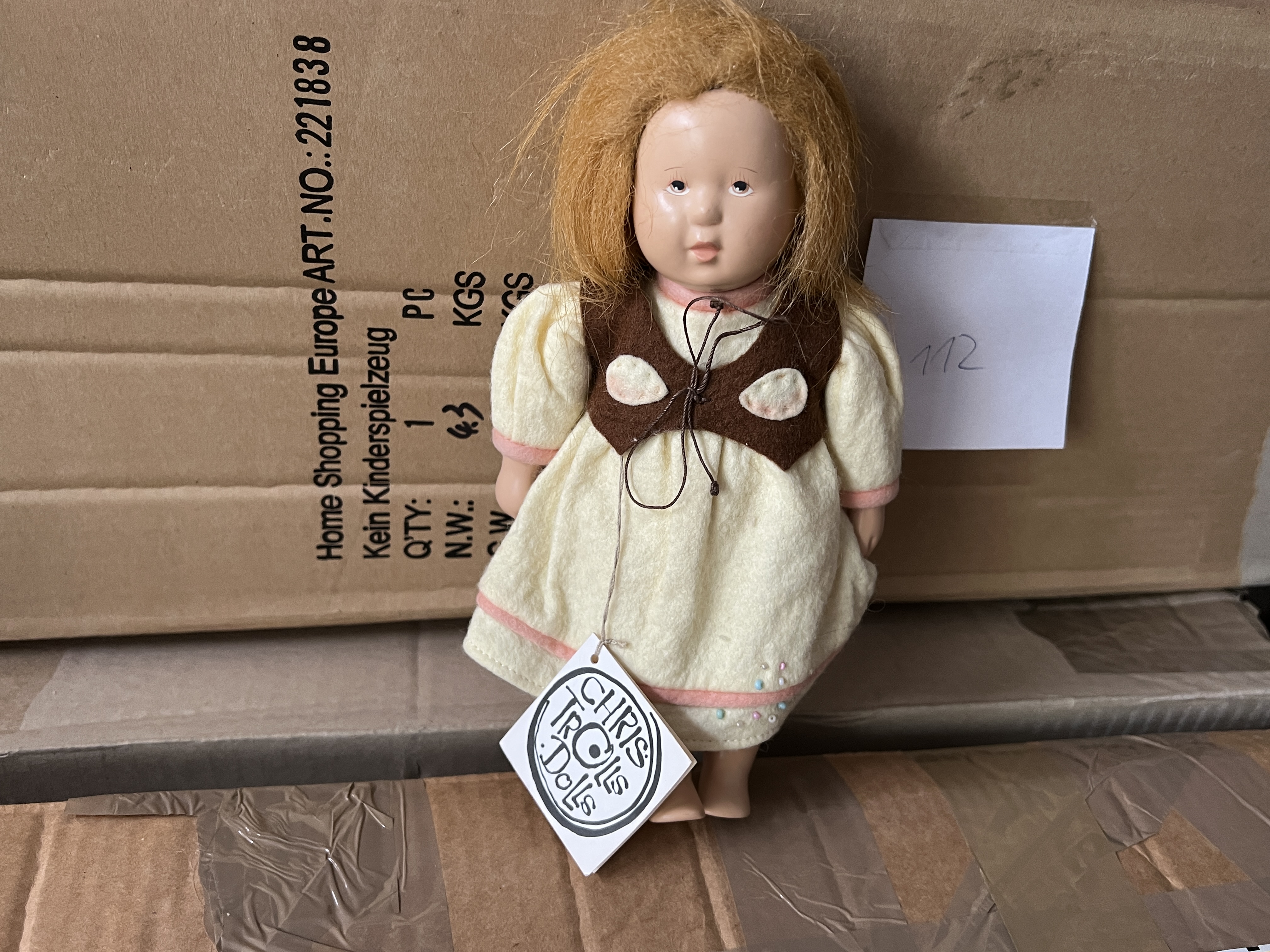 Christa Mann Künstlerpuppe Puppe 23 cm. Top Zustand    